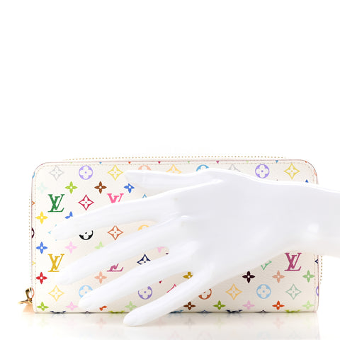 Monogram Multicolor Zippy Wallet White Litchi