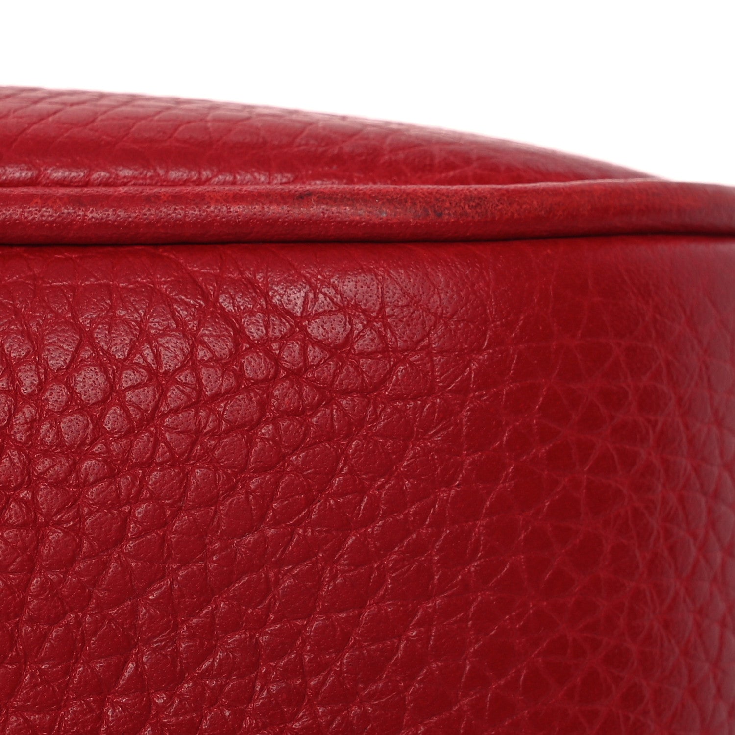 Gucci Pebbled Calfskin Small Soho Disco Bag Vibrant Red 16 of 19