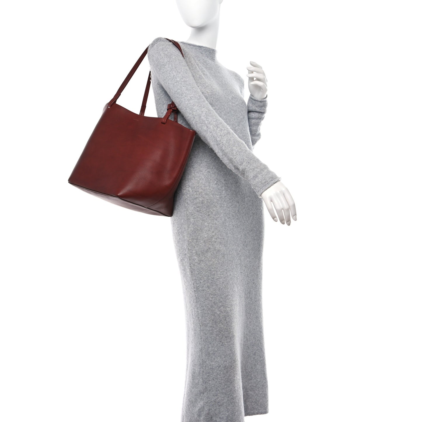 Polished Saddle Calfskin Park Tote Three Cognac