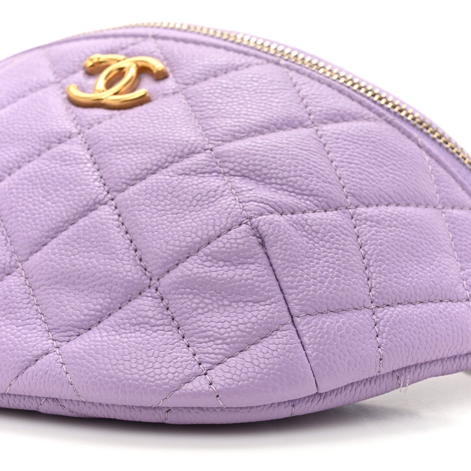 Chanel Caviar Quilted Sweetheart Belt Bag Light Purple 9 of 12