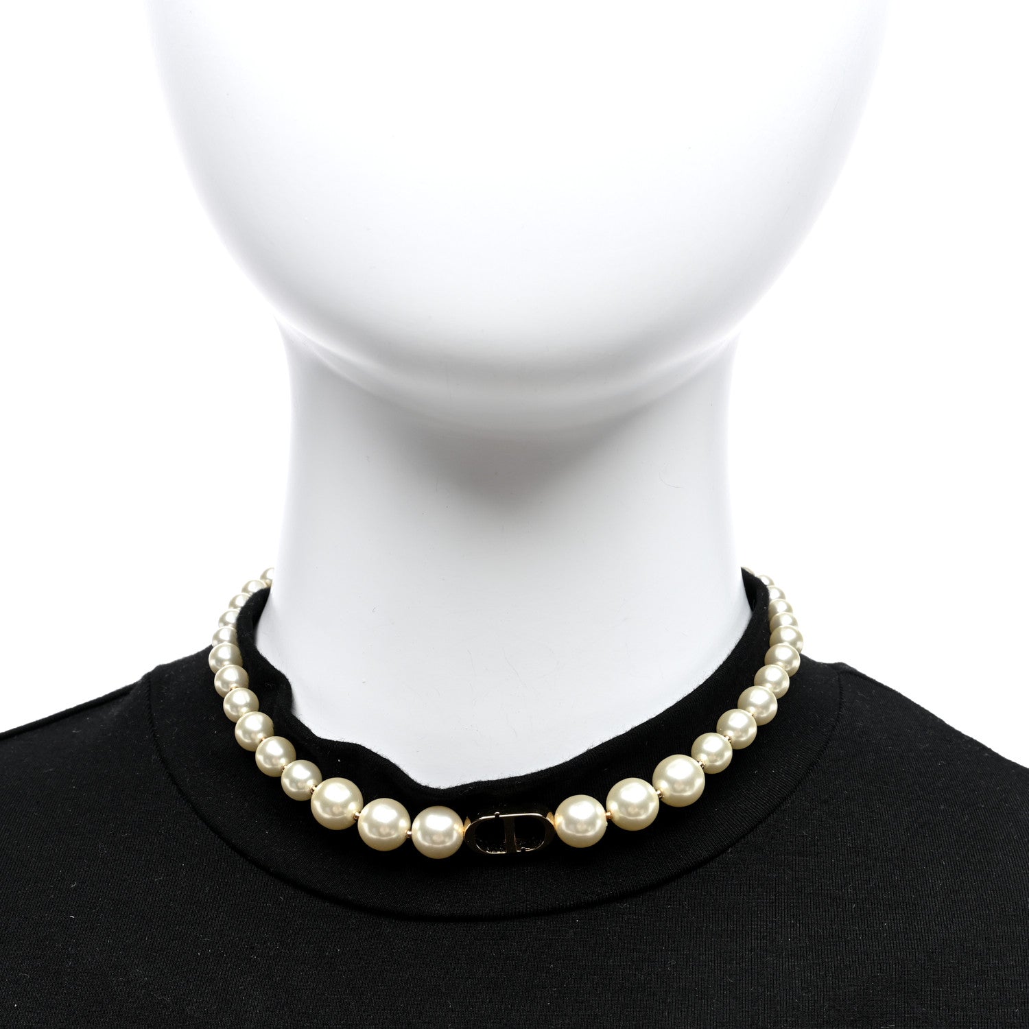 Christian Dior Pearl 30 Montaigne Choker Necklace Gold 2 of 4