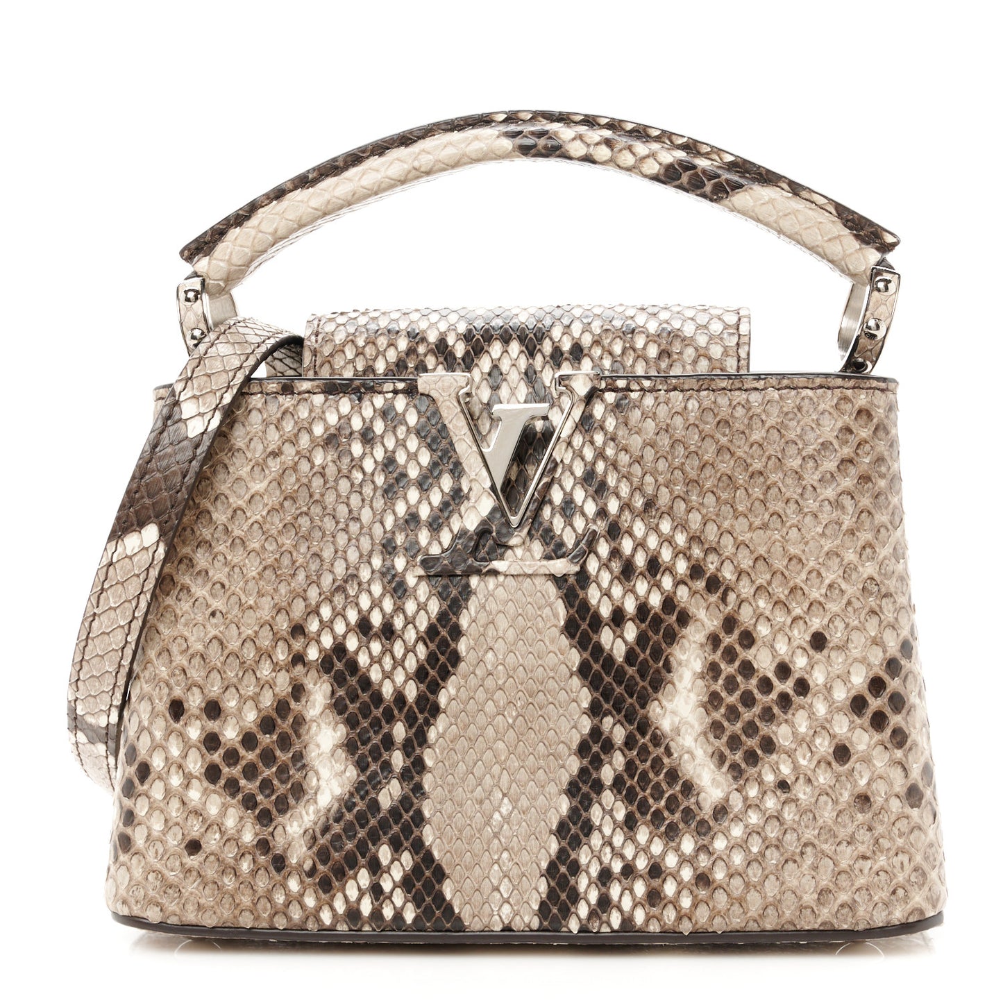 Snakeskin Capucines Mini Naturel
