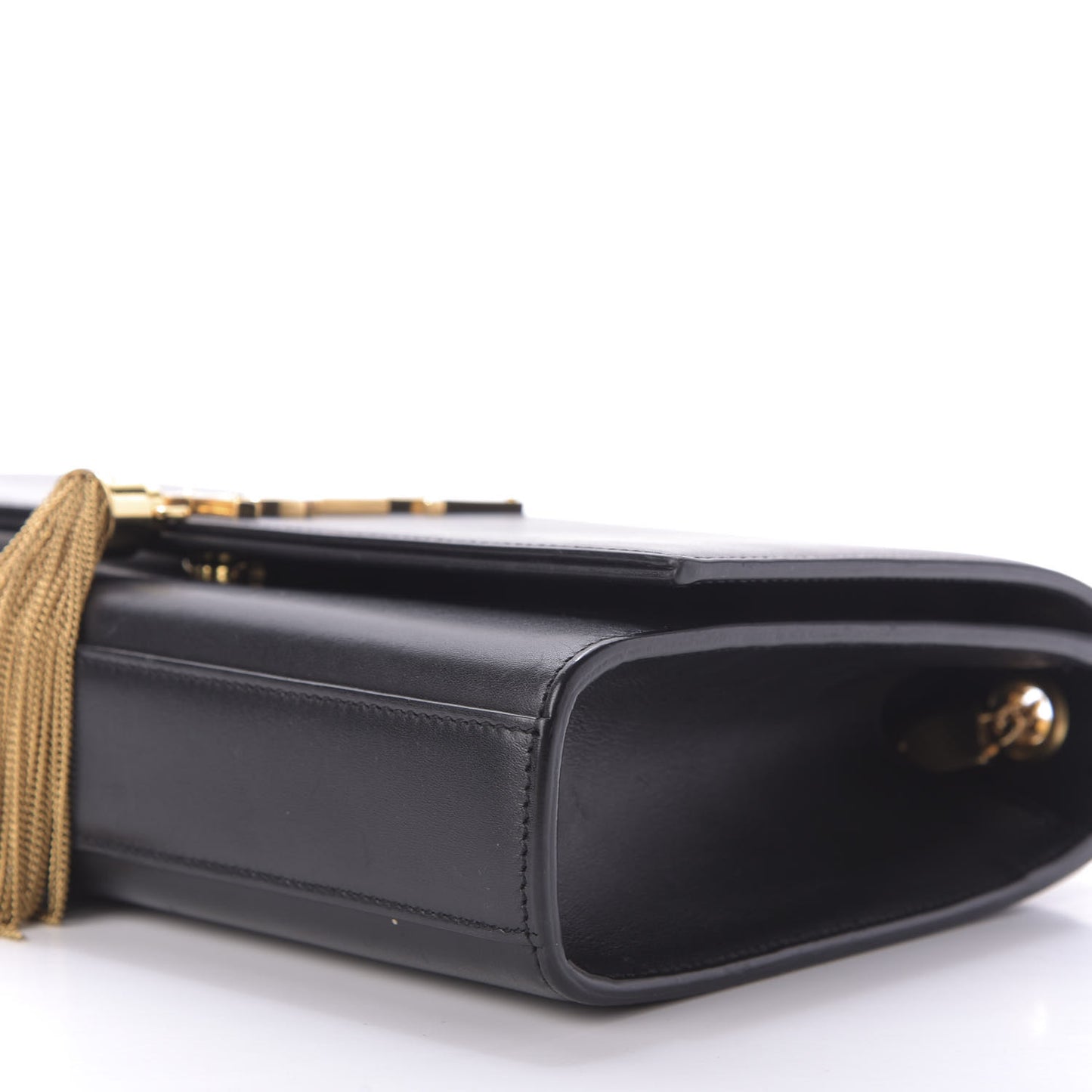 Smooth Calfskin Medium Classic Monogram Kate Tassel Satchel Black