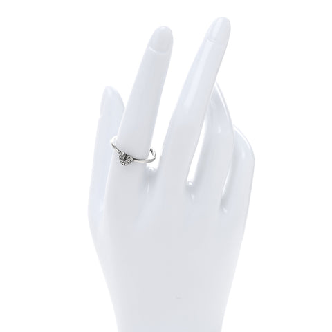 Sterling Silver Diamond Heart Bubblegum Ring 58 8.25