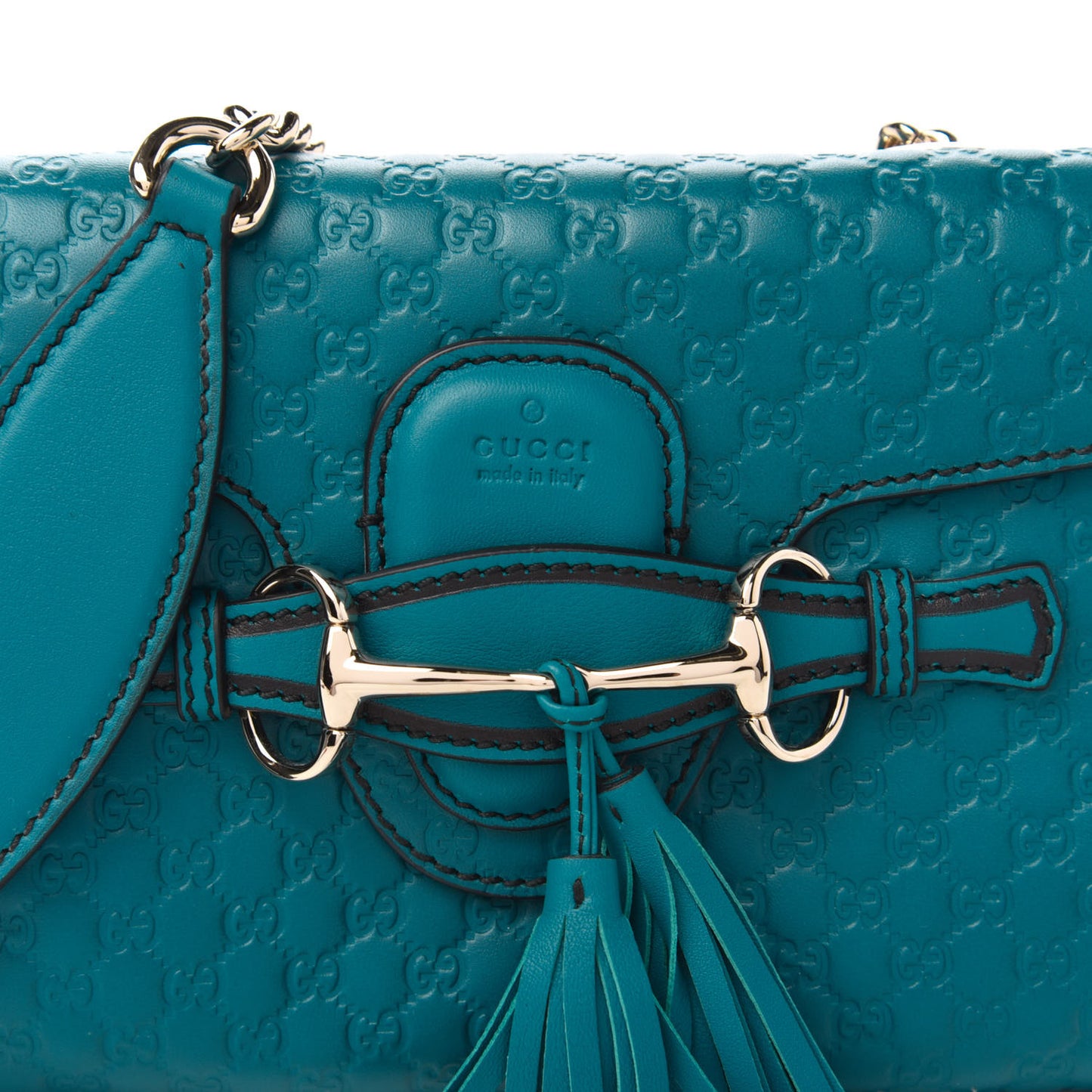Microguccissima Mini Emily Shoulder Bag Deep Cobalt
