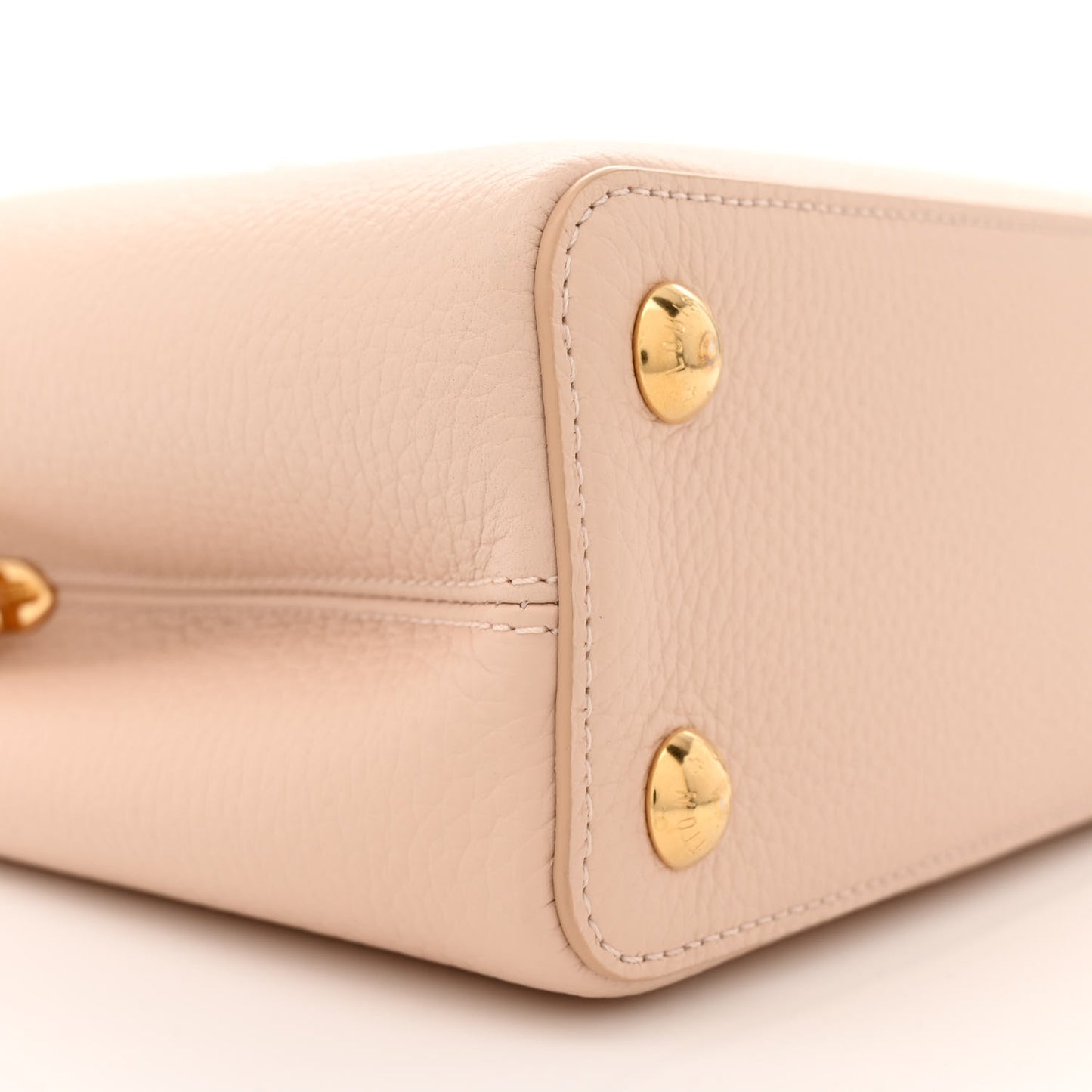 Taurillon Ostrich Capucines BB Powder Pink Beige