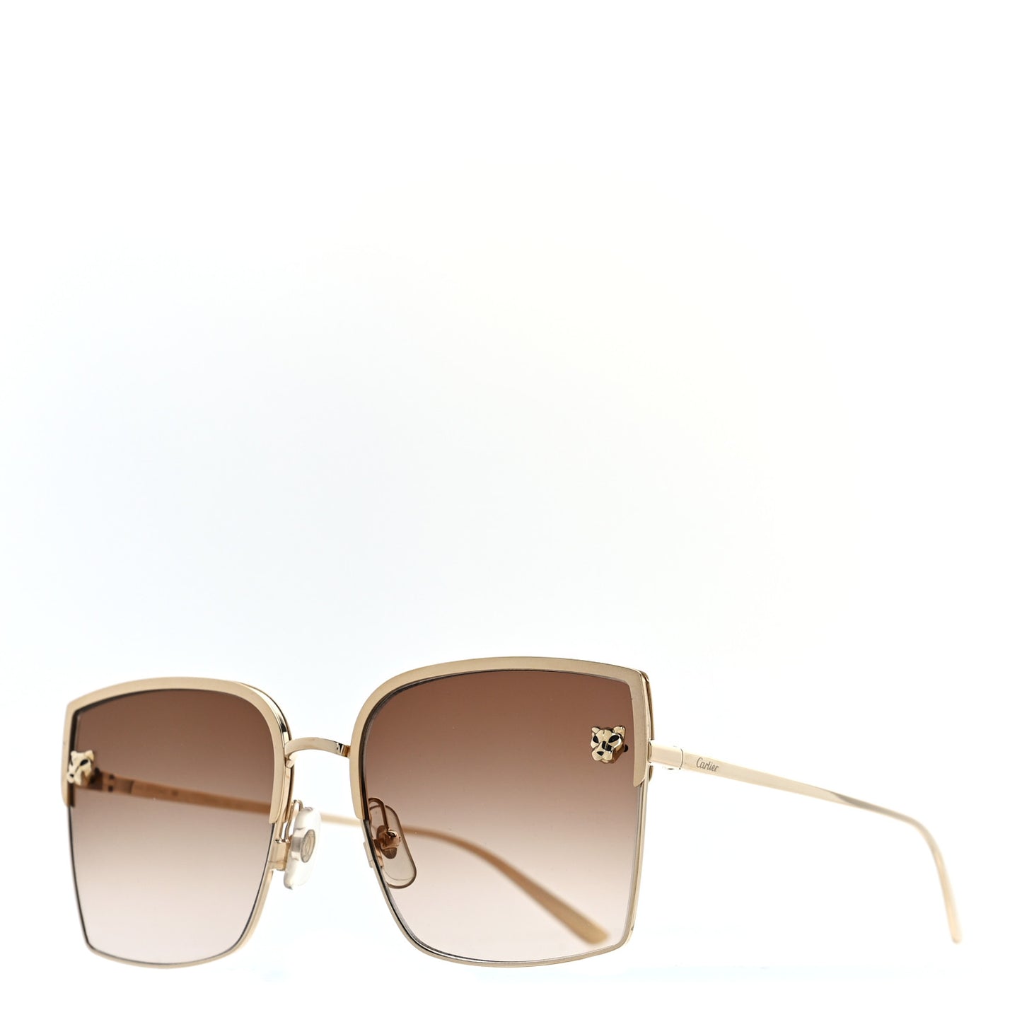Panthere De Cartier Square Sunglasses Gold