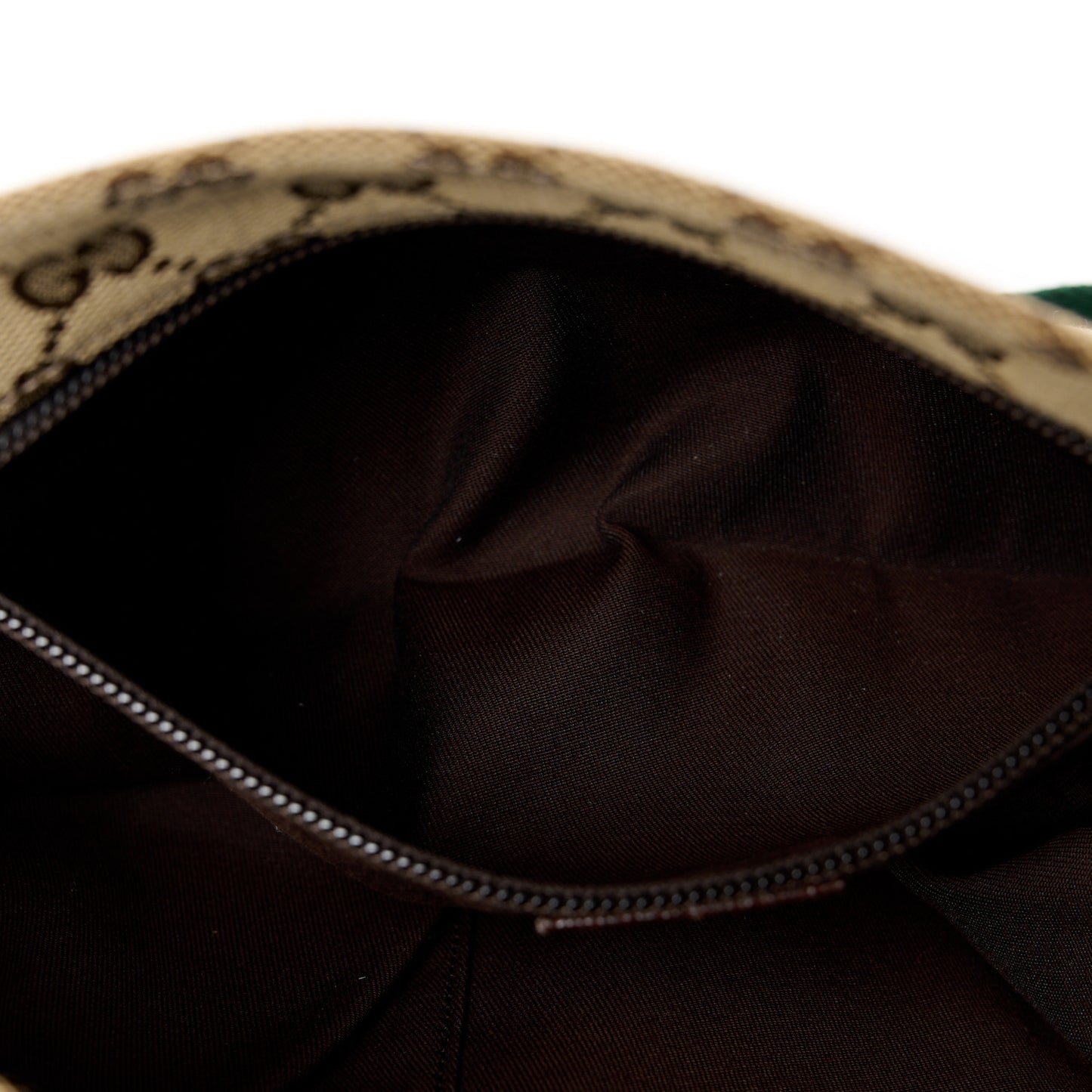 Monogram Web Small Flat Messenger Crossbody Dark Brown