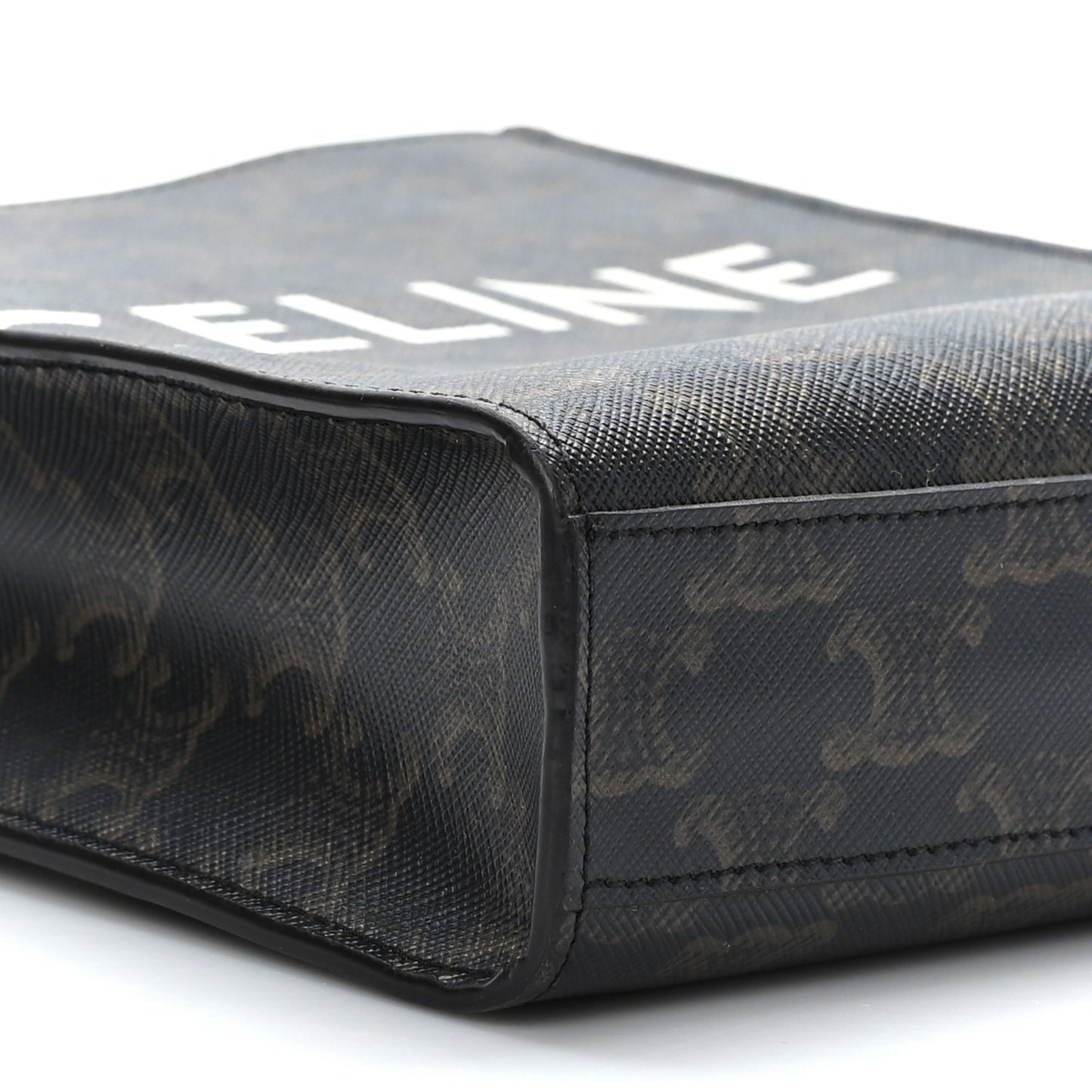 Triomphe Canvas Calfskin Mini Vertical Cabas Tan