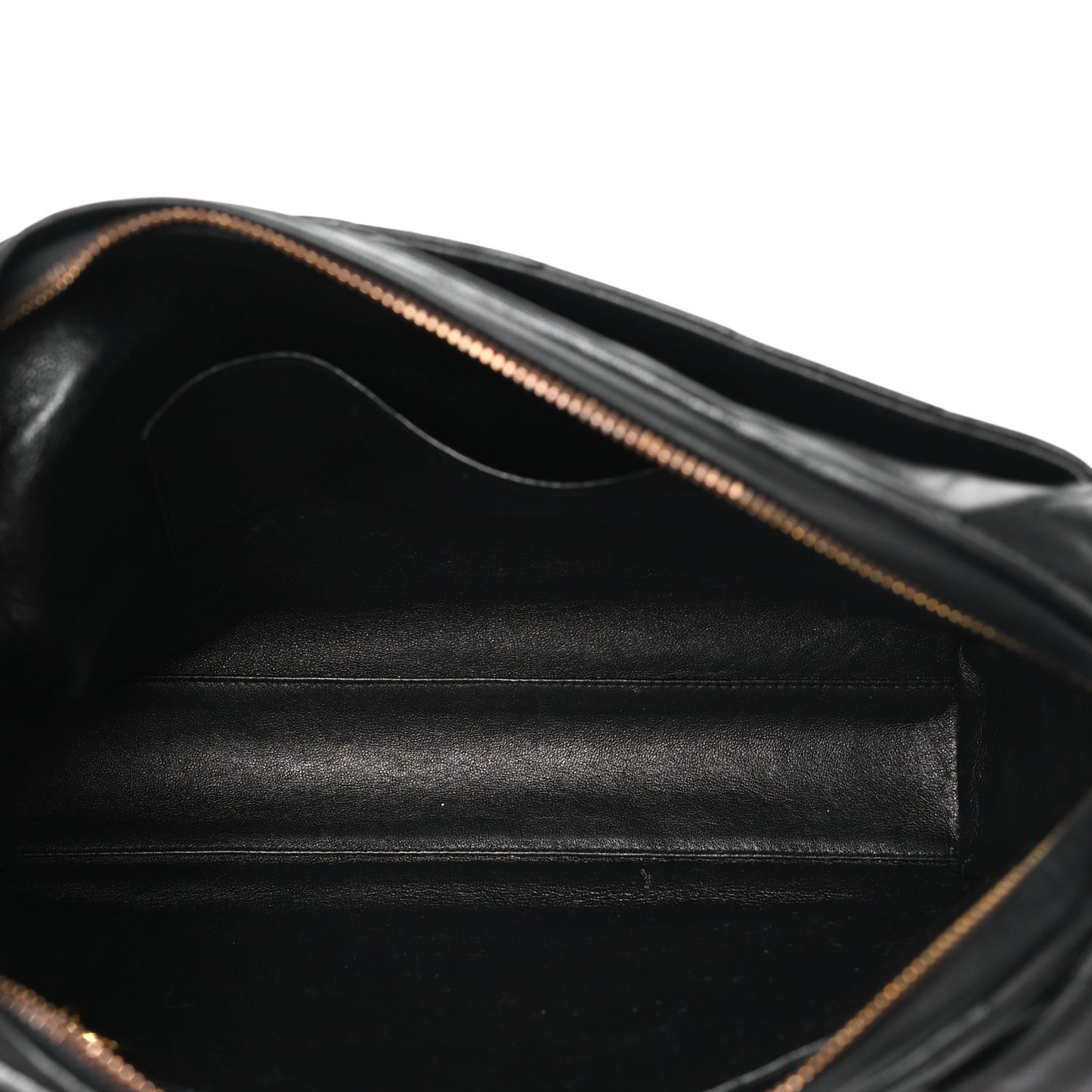 Lambskin Quilted CC Tassel Camera Case Black