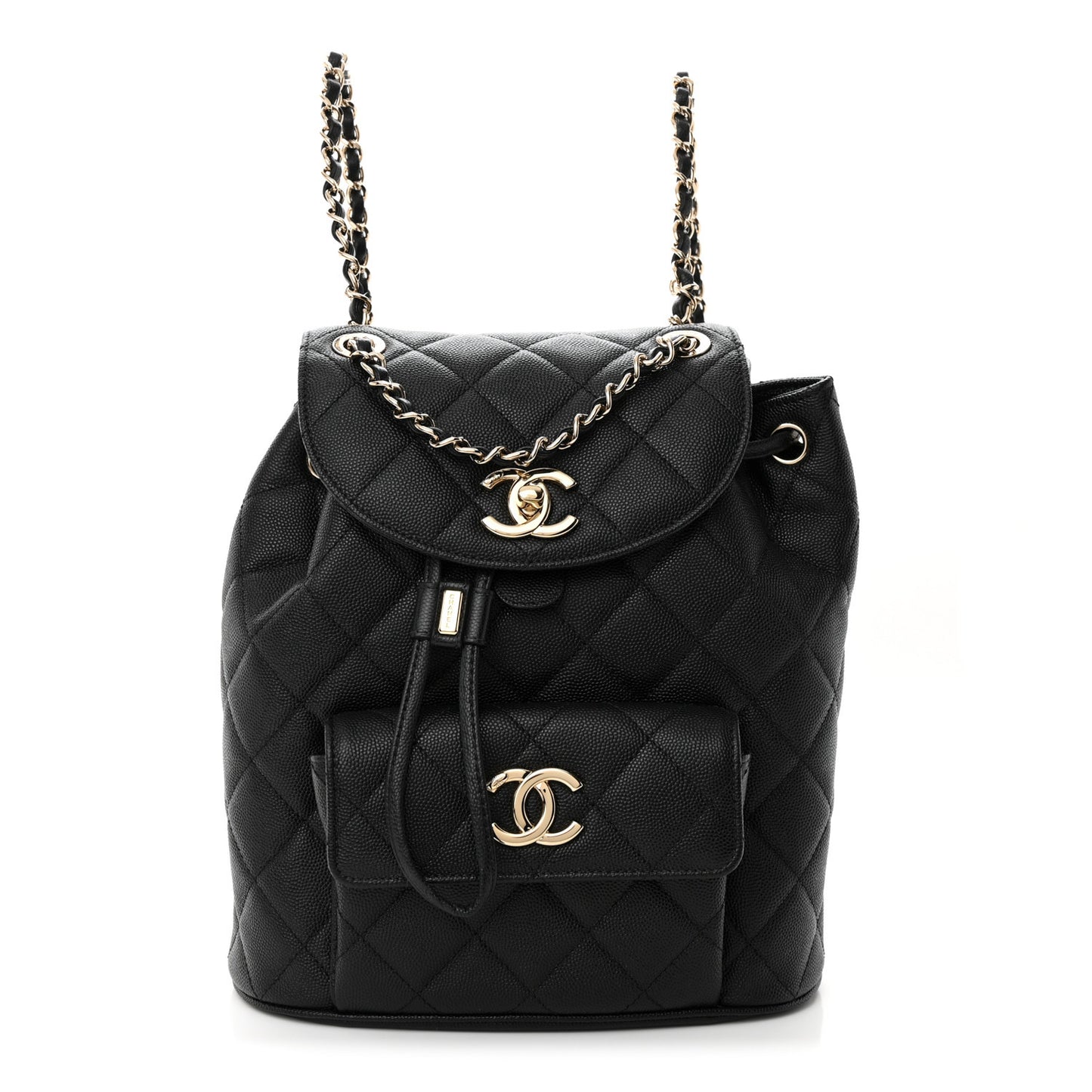Caviar Quilted Backpack Bag Black