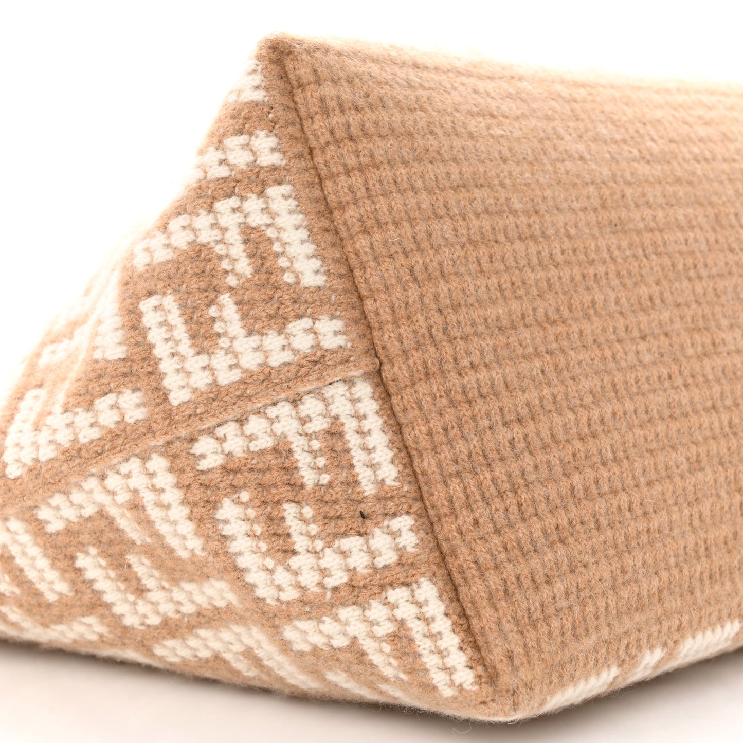 Cashmere Knit FF Large Shopper Tote Cammello