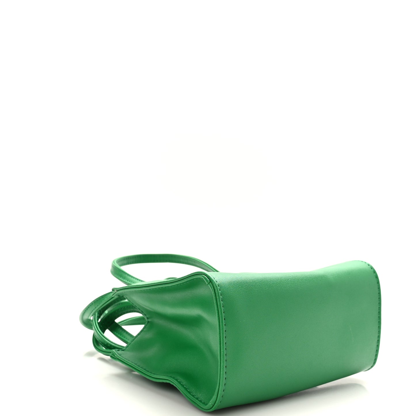Vegan Leather Small Shopping Bag Greenscreen