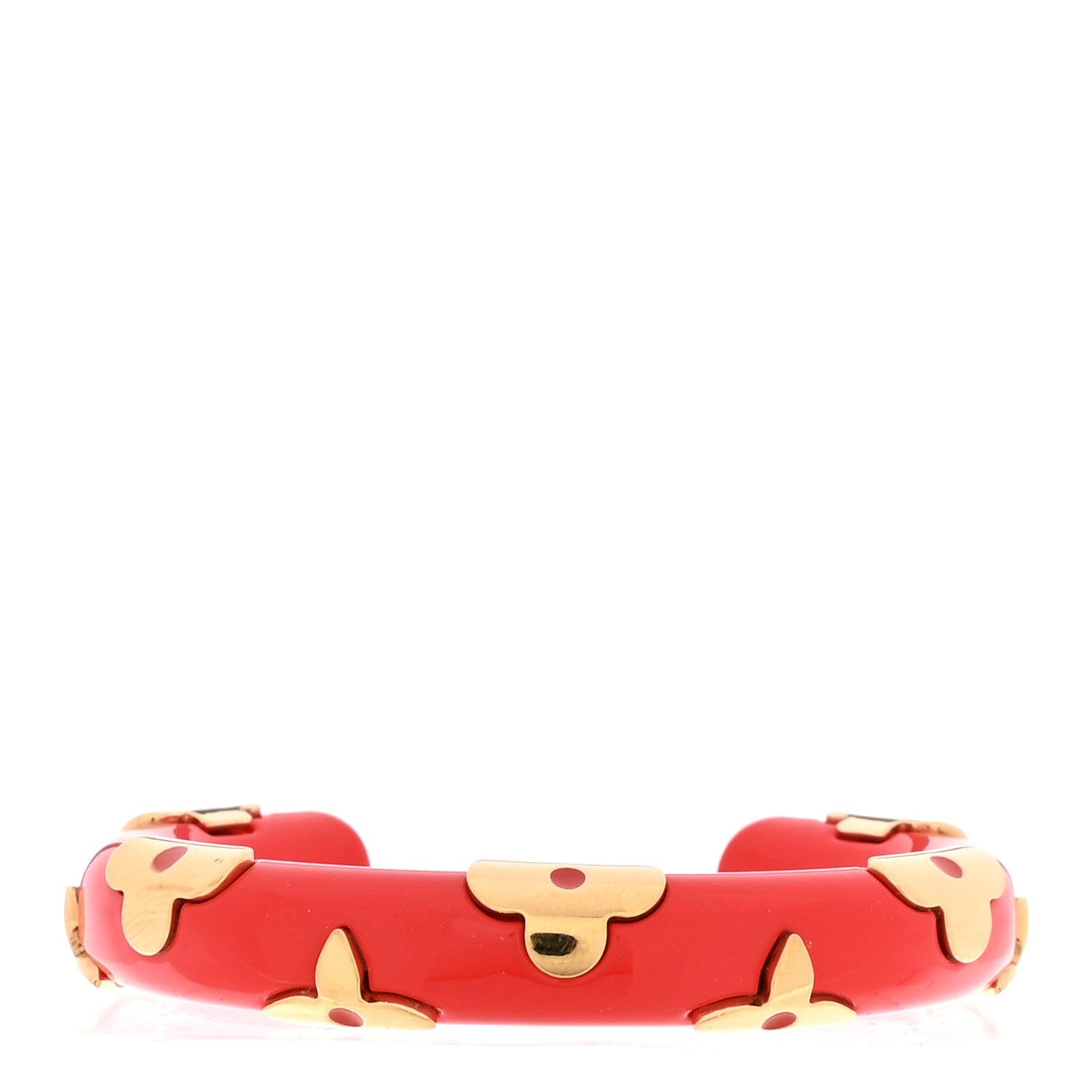 Louis Vuitton Resin Daily Monogram Bracelet S Red 1890094