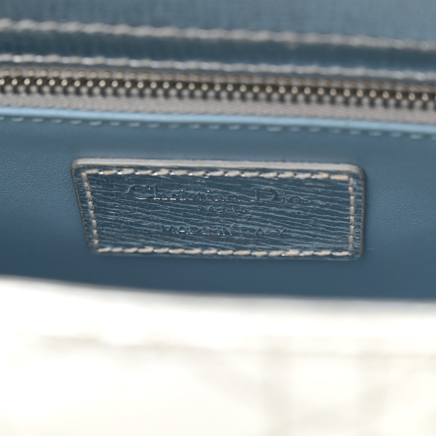 Metallic Lambskin Cannage Small Lucky Badges Lady Dior Silver
