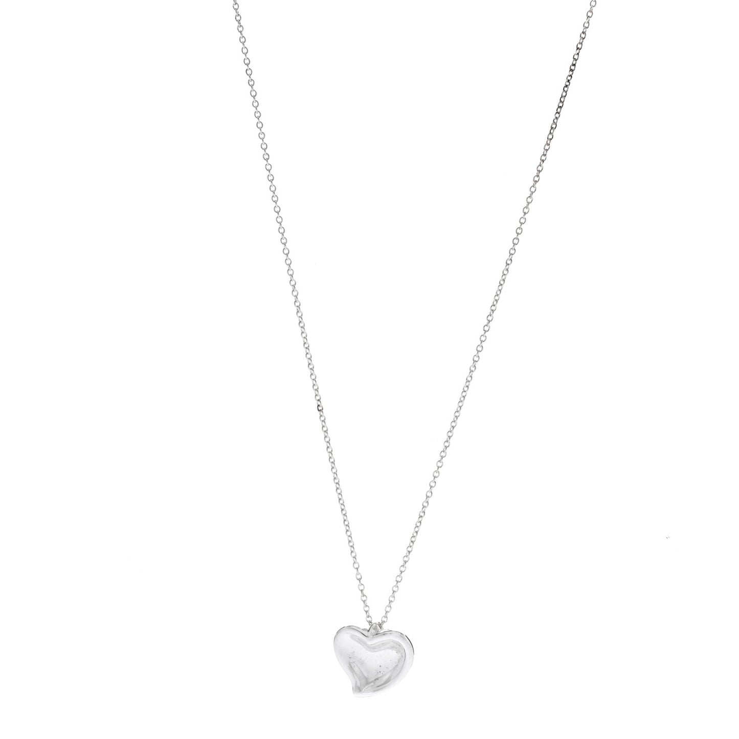 Sterling Silver Elsa Peretti Full Heart Pendant Necklace