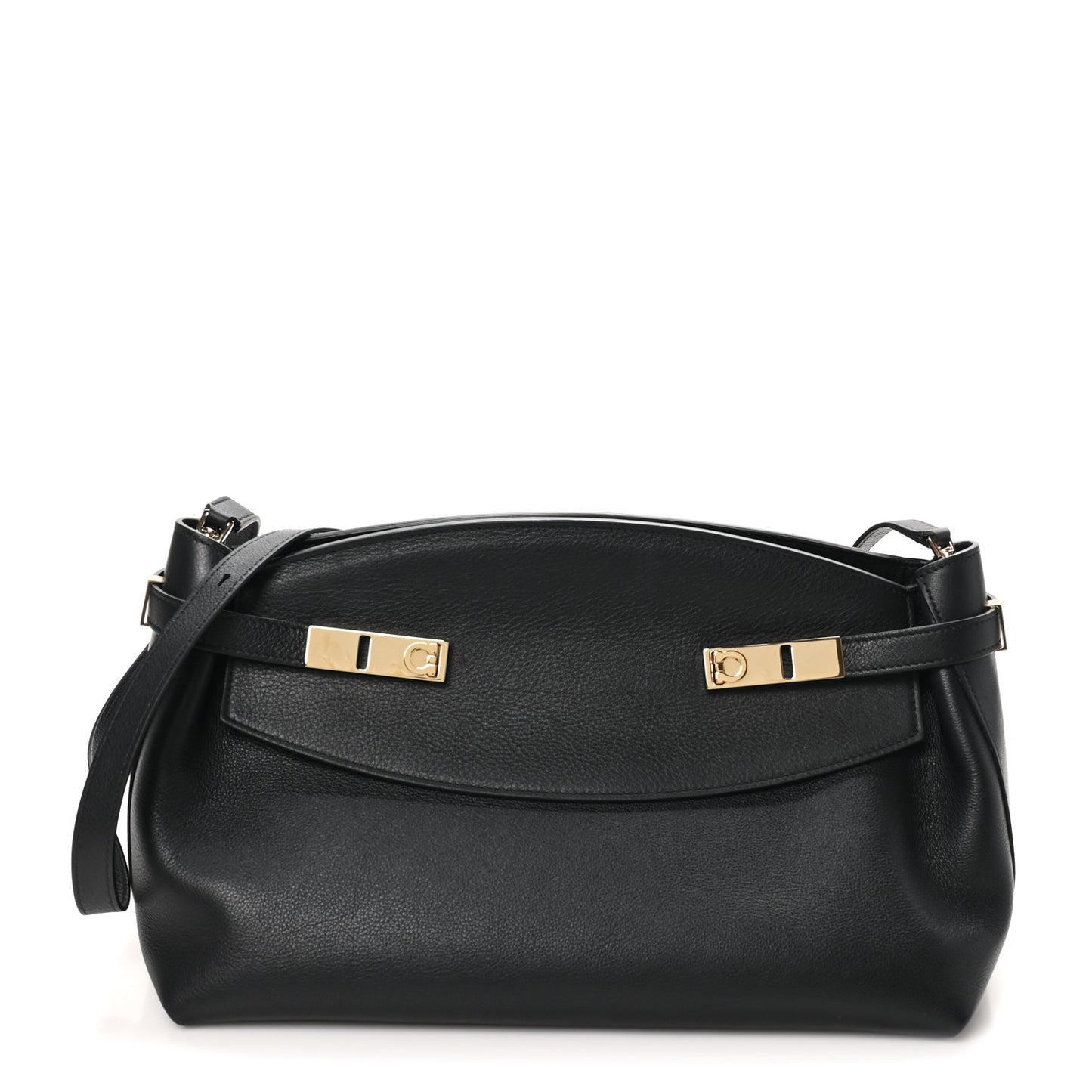 Calfskin Large Hug Pouch Black