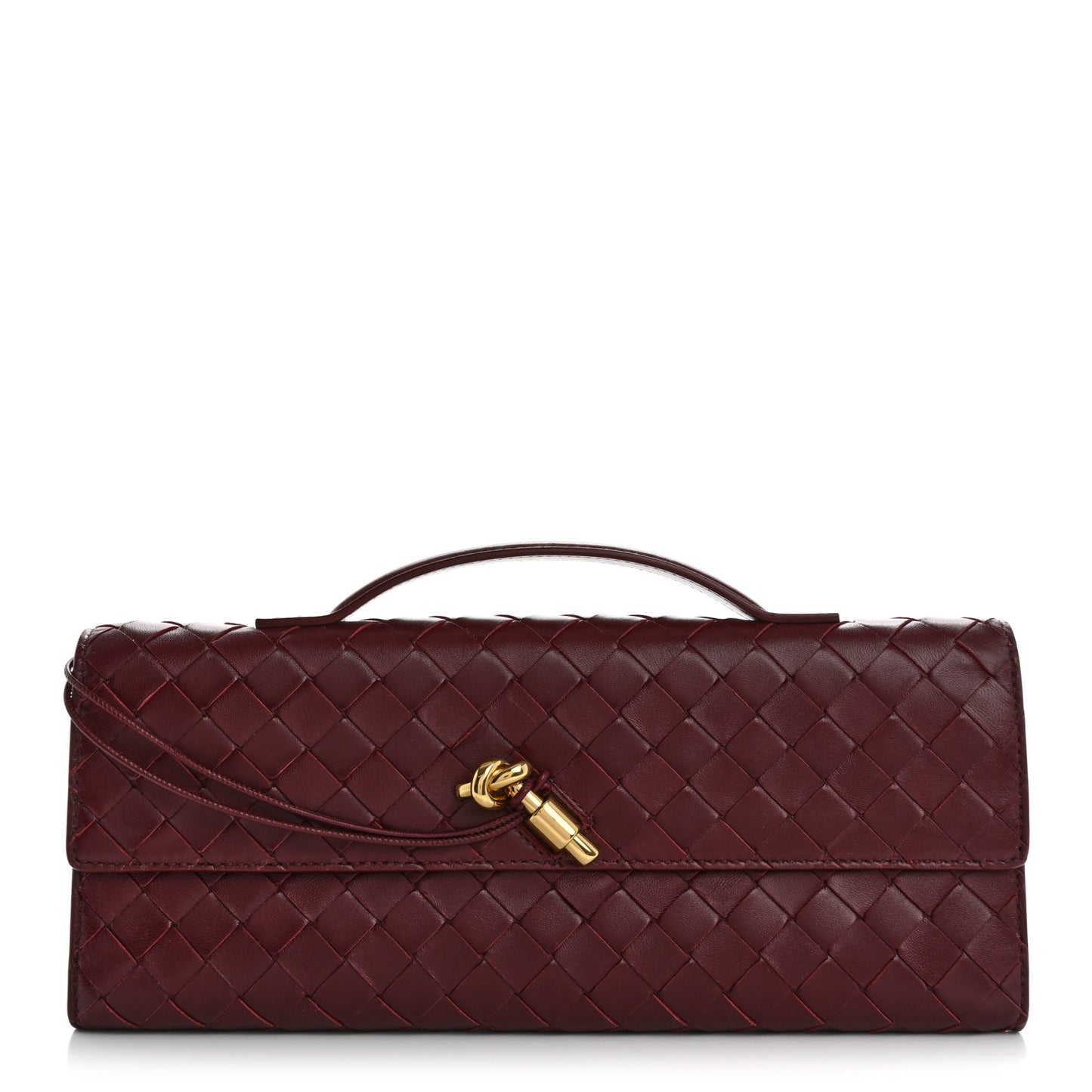 Nappa Intrecciato Long Andiamo Top Handle Clutch Barolo