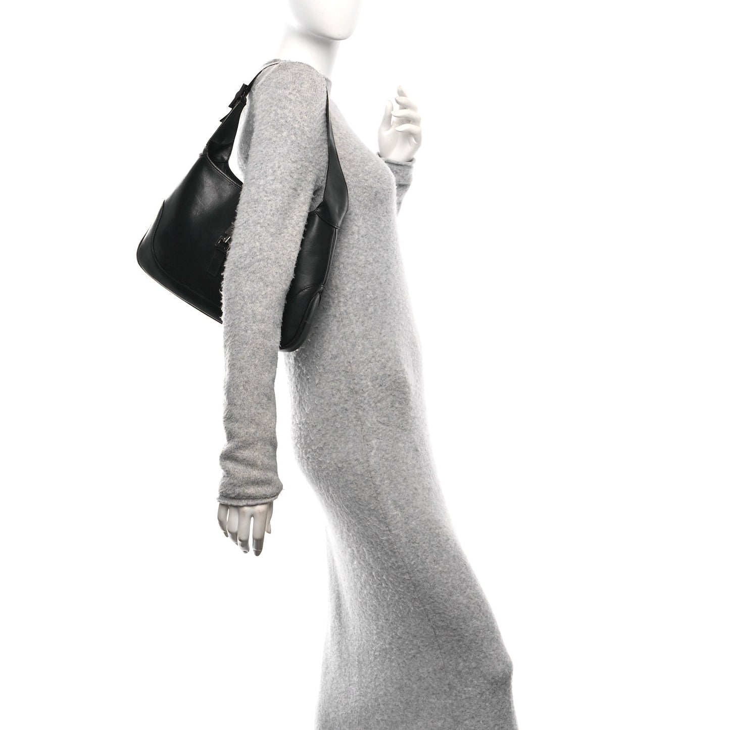 Calfskin Small Jackie O Hobo Black