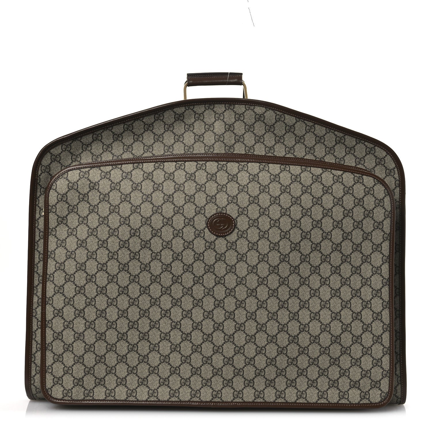 Gucci GG Supreme Monogram Azalea Calfskin Retro Interlocking G Hanger Garment Bag Beige Ebony Brown Sugar 1 of 10