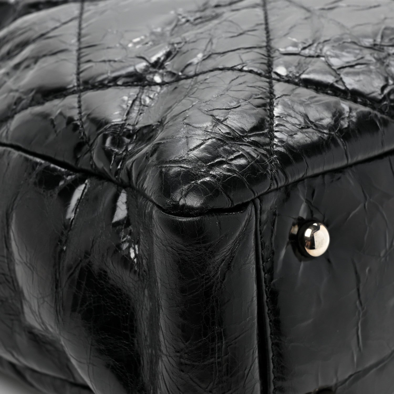 Chanel Glazed Calfskin Quilted Tweed Portobello Tote Black Red 13 of 16