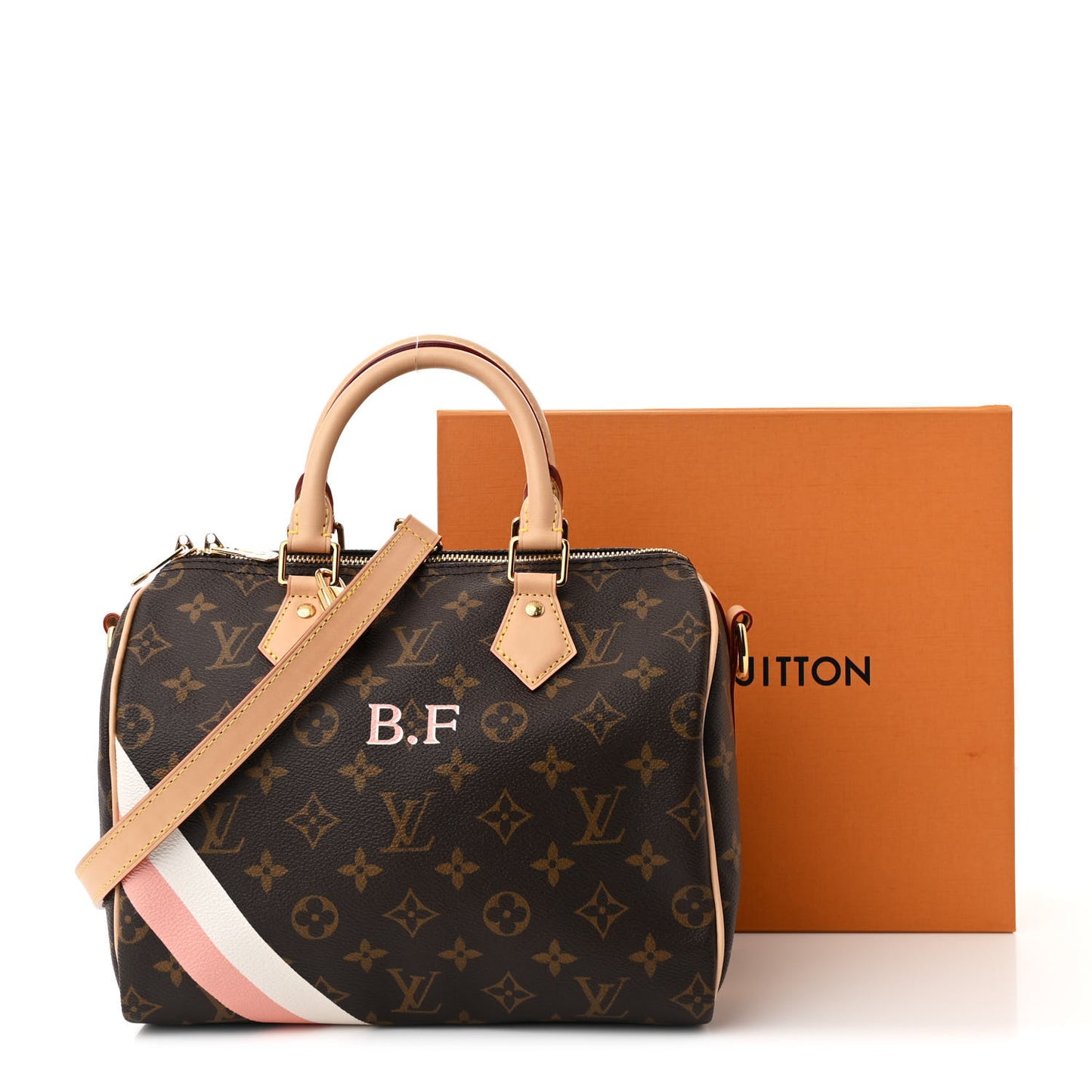 Monogram My LV Heritage Speedy Bandouliere 25 Light Pink White