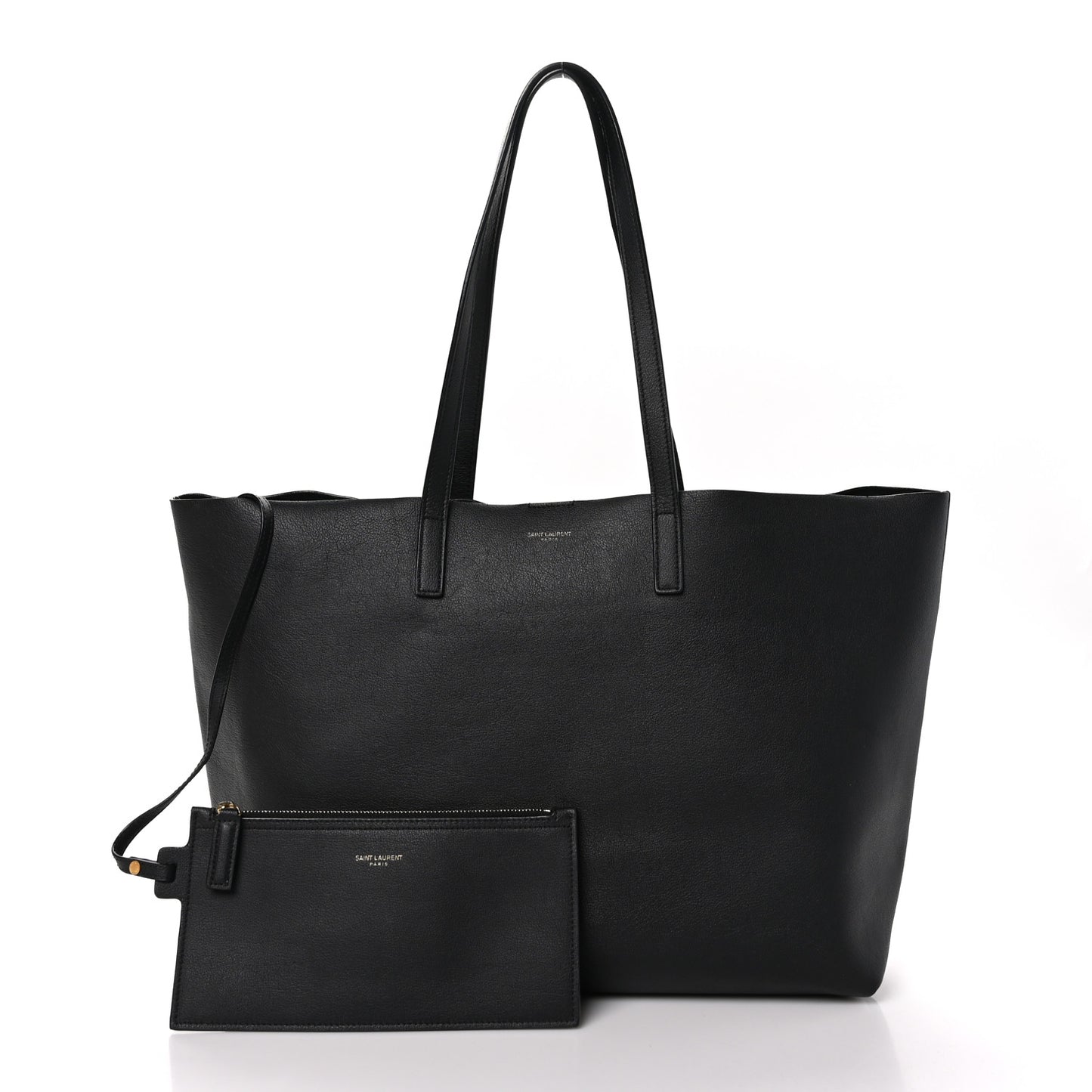 Calfskin Large Shopping Tote Black