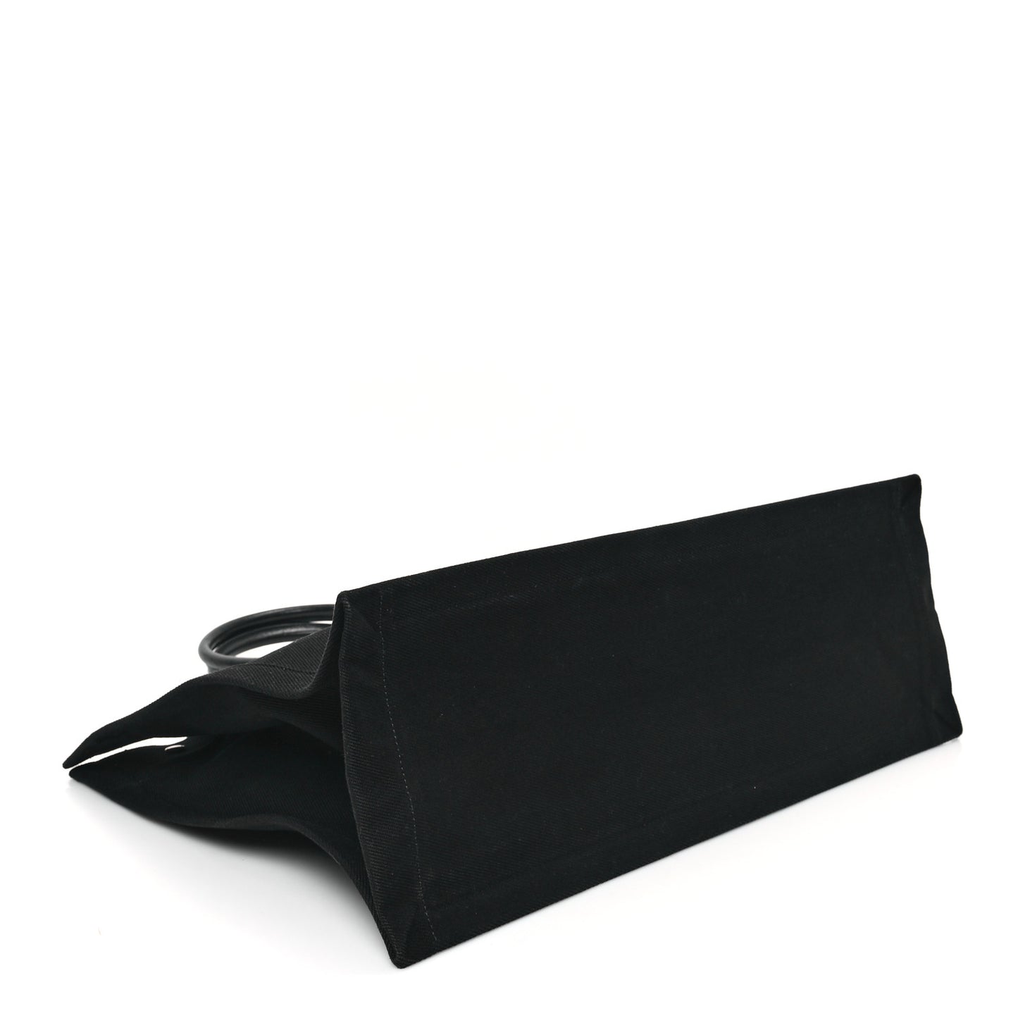 Linen Calfskin Rive Gauche Tote Black