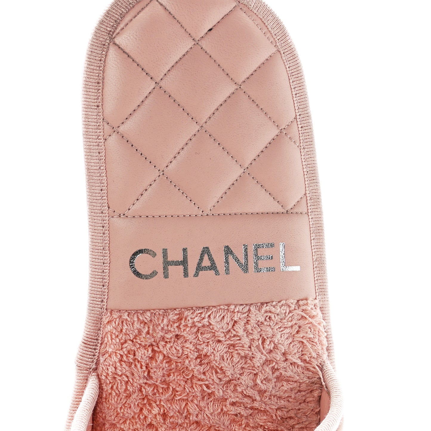 Lambskin CC Flat Mules S Light Pink