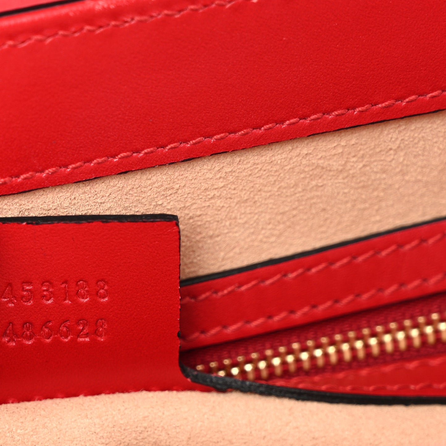 Guccissima Signature Small Padlock Top Handle Bag Hibiscus Red