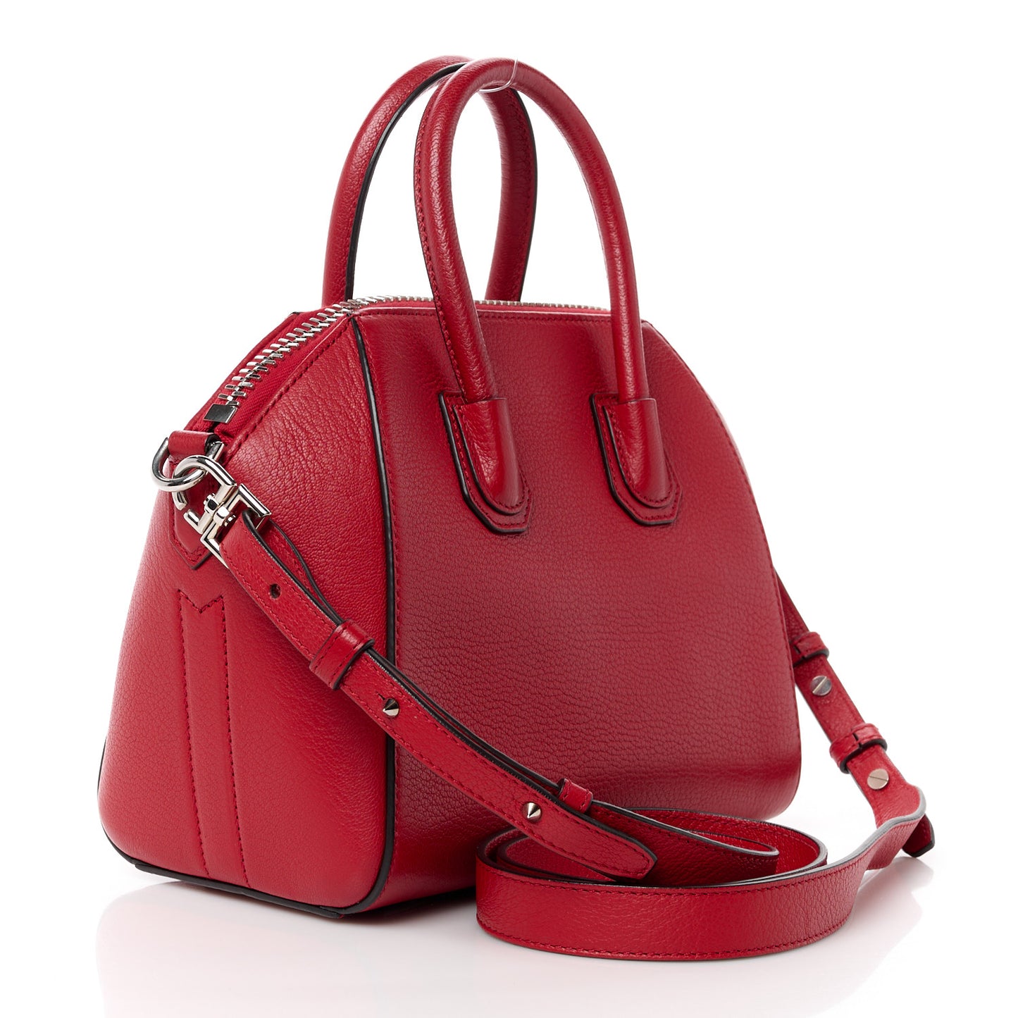 Sugar Goatskin Mini Antigona Bright Red
