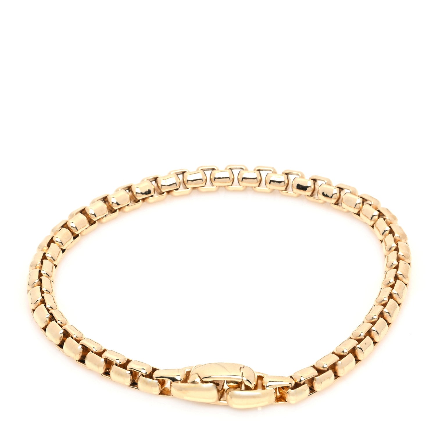 David Yurman 18K Yellow Gold 4mm Bel Aire Chain Bracelet 3 of 4