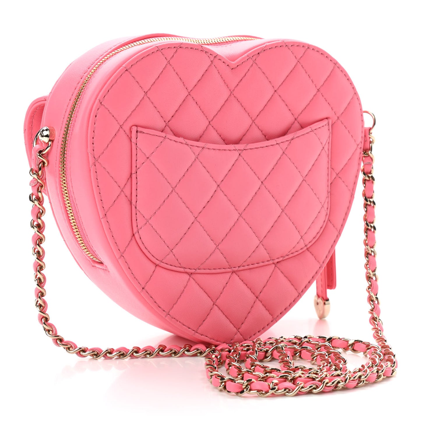 Lambskin Quilted CC In Love Heart Bag Pink