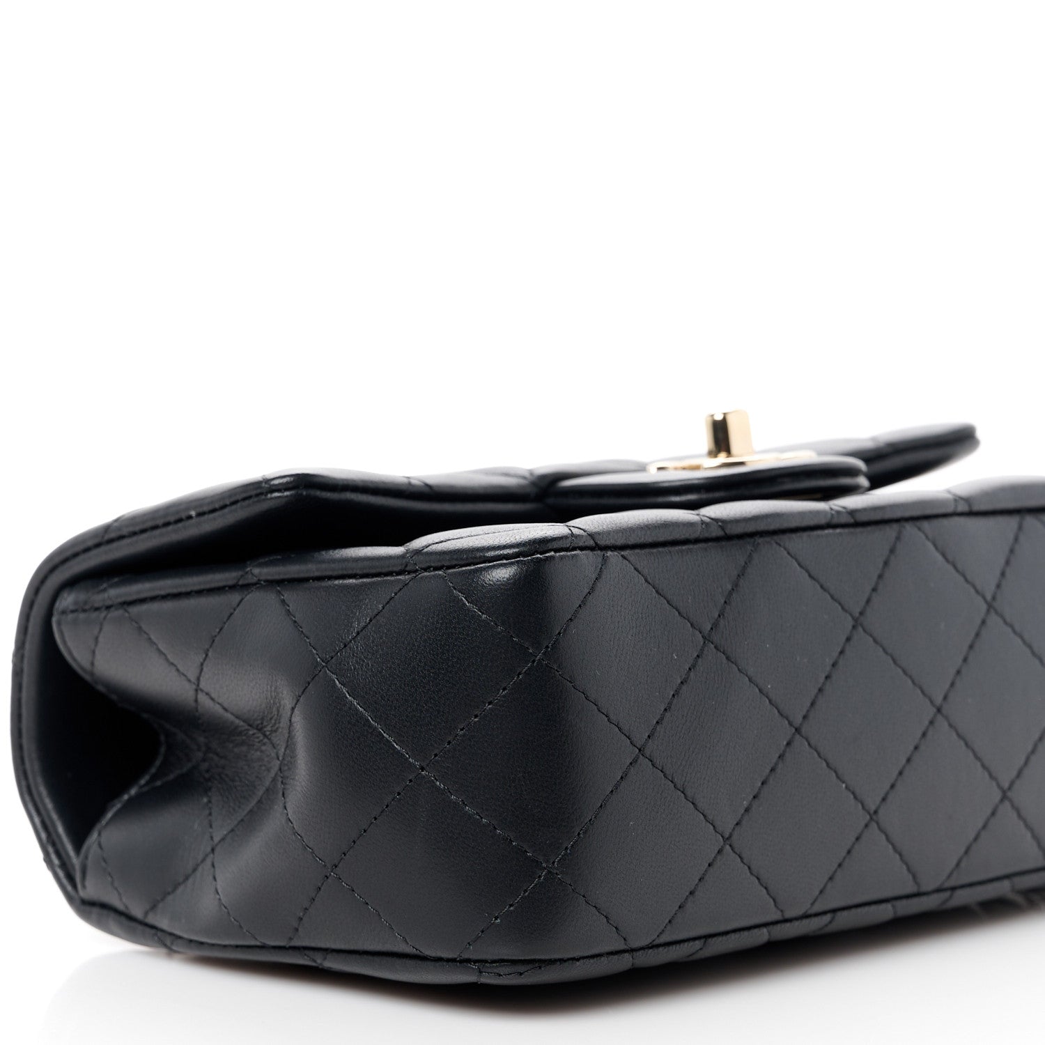 Chanel Lambskin Quilted Mini Top Handle Rectangular Flap Black 10 of 12