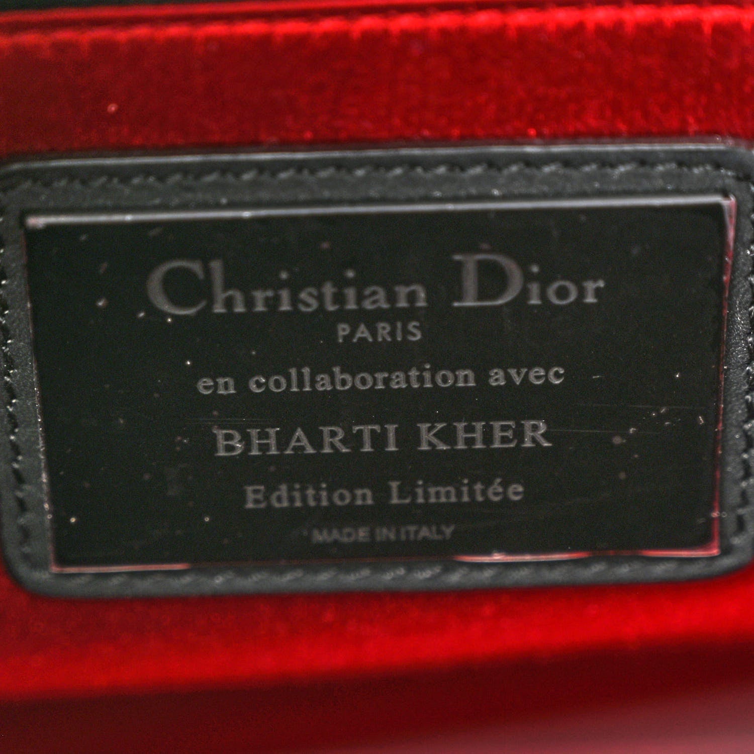 Christian Dior X BHARTI KHER Calfskin Embossed Matte Medium Lady Dior Art Black Multicolor 6 of 11