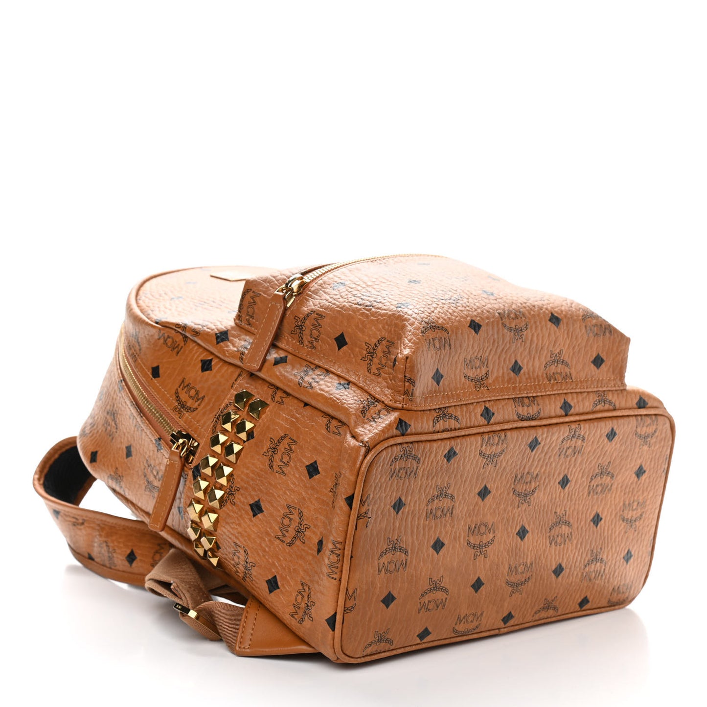 Visetos Small Side Stud Stark Backpack Cognac
