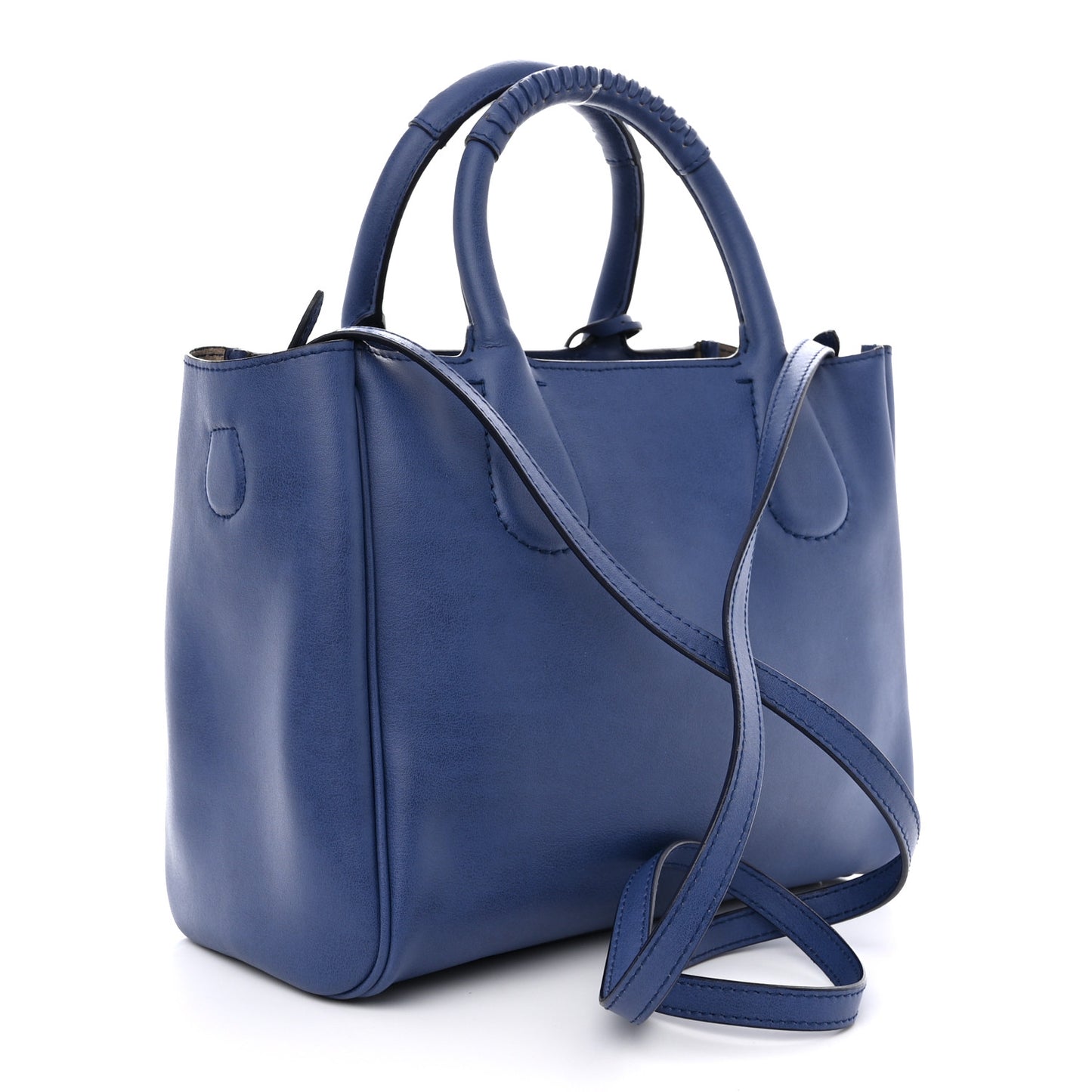 Calfskin Double Handle Small Nolita Satchel Blue
