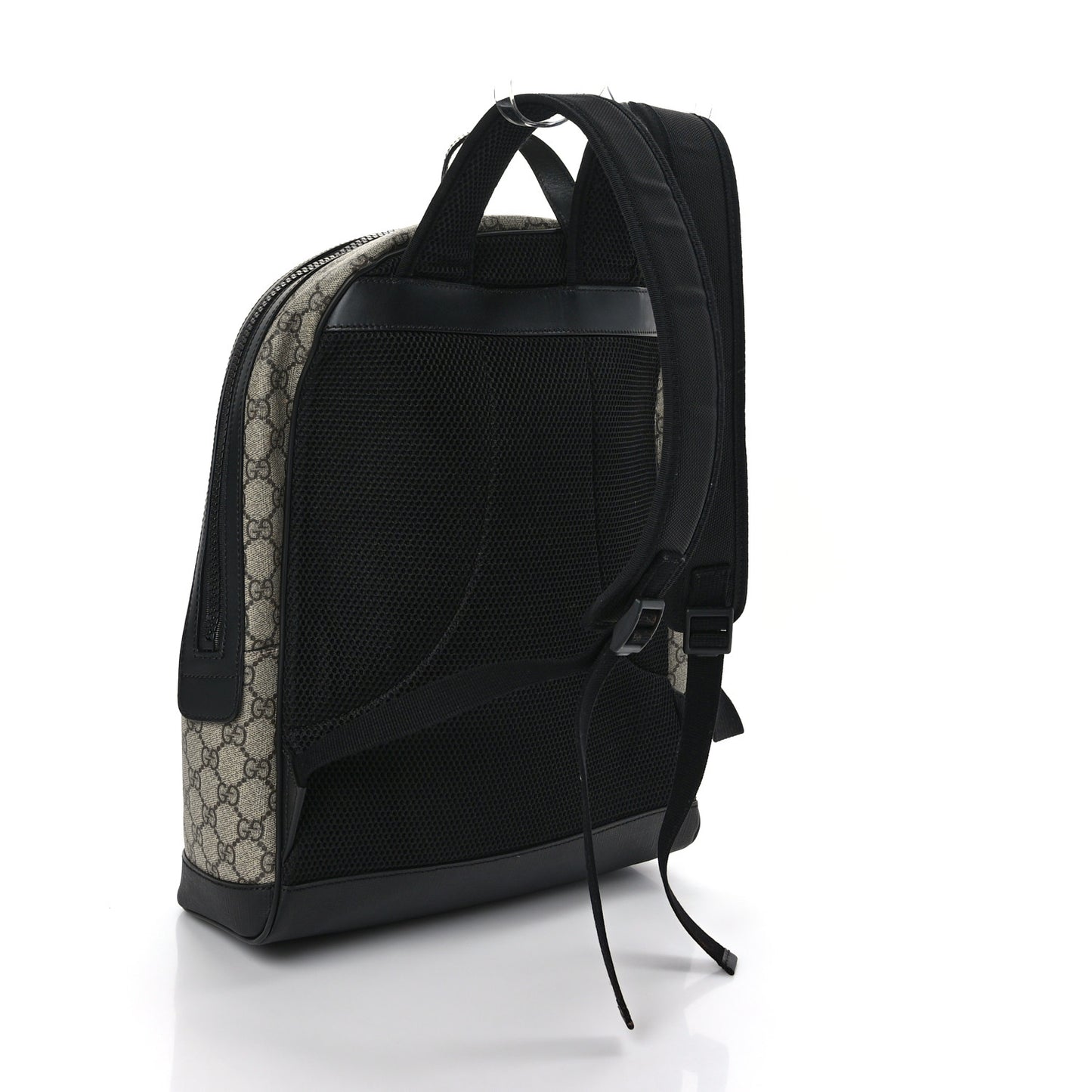 GG Supreme Monogram Medium Backpack Black