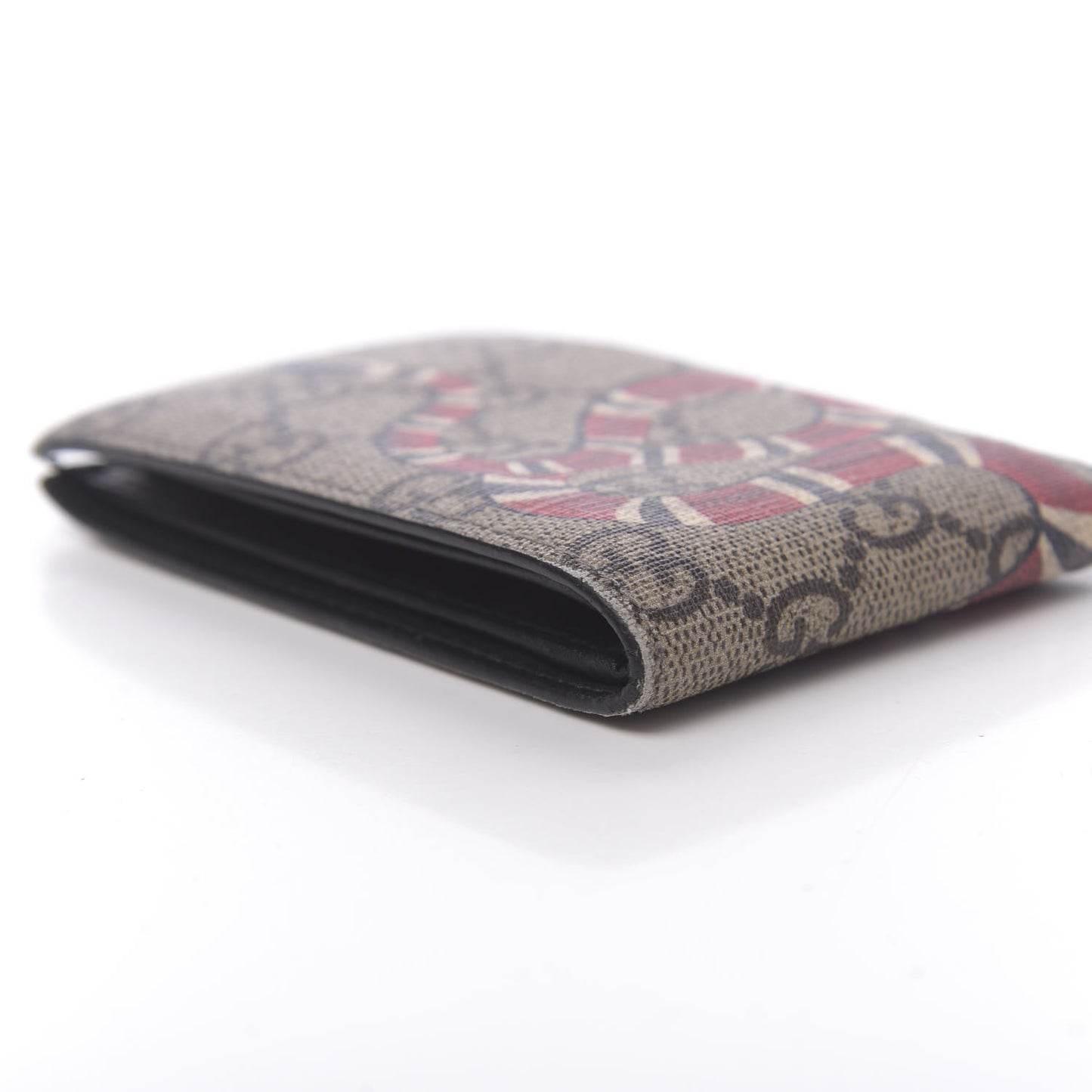 GG Supreme Monogram Kingsnake Bi-Fold Wallet Black