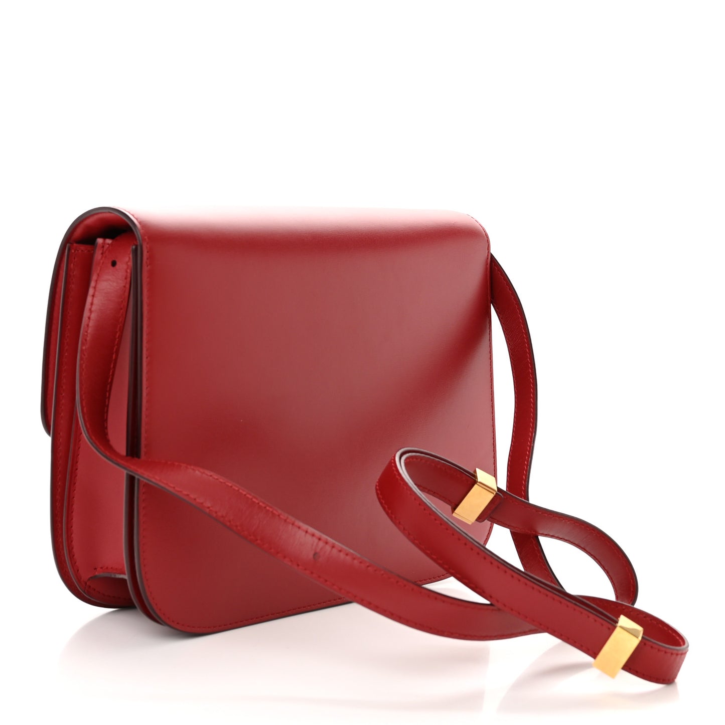 Smooth Calfskin Medium Classic Box Flap Bag Red