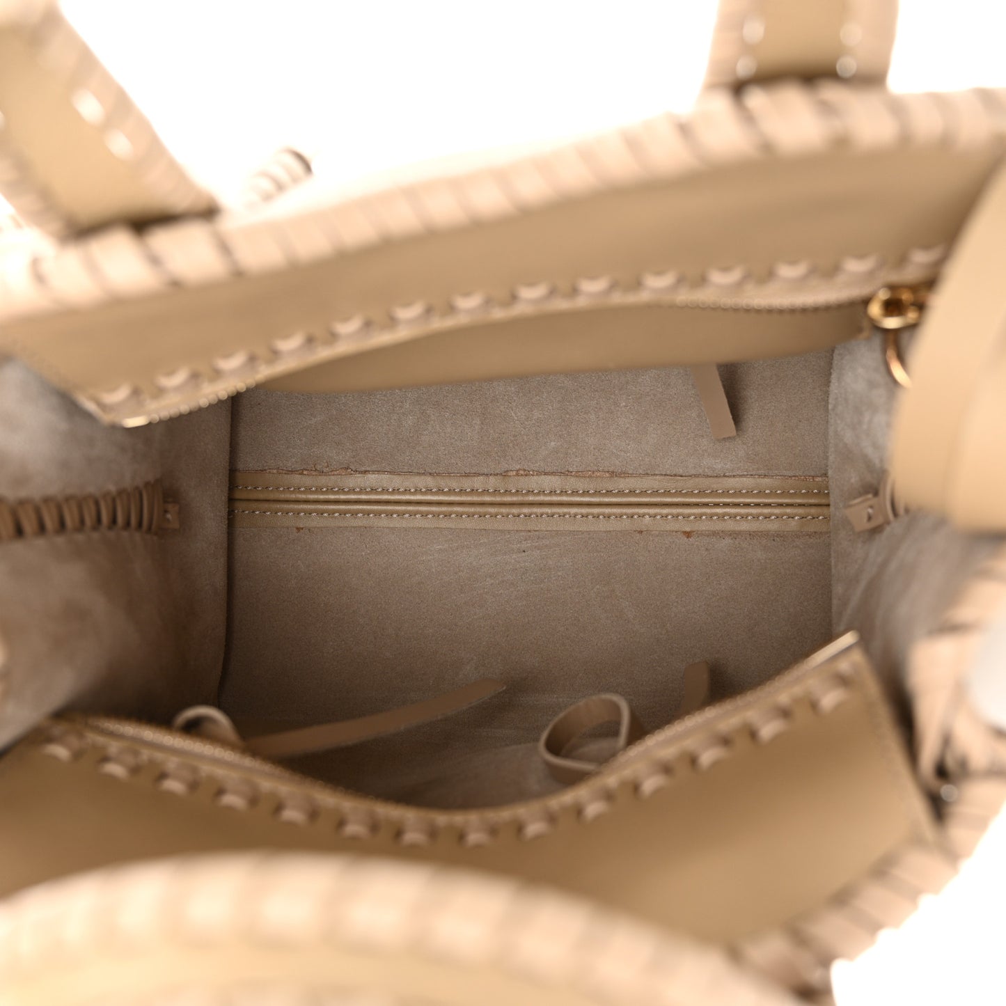 Calfskin Small Mony Tote Argil Brown