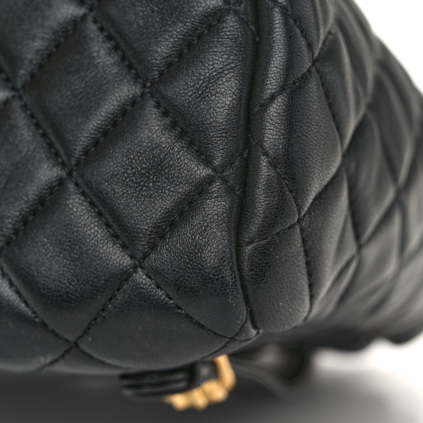 Lambskin Quilted Small Urban Spirit Backpack Black