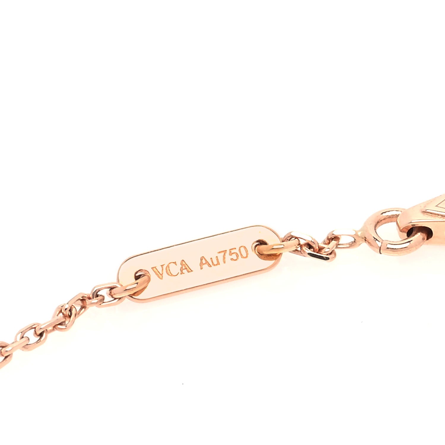 Van Cleef & Arpels 18K Rose Gold Carnelian Sweet Alhambra Bracelet 5 of 7