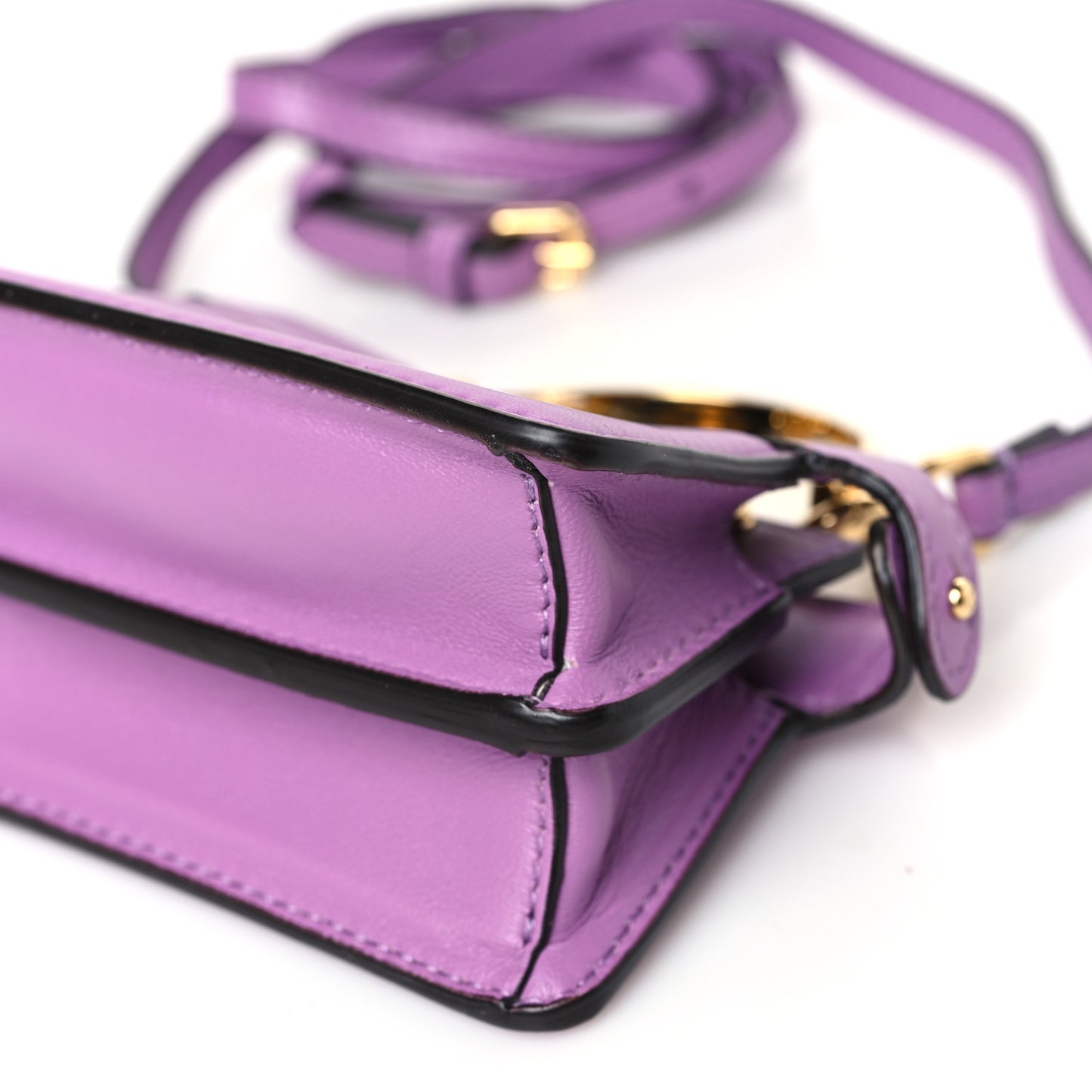 Shiny Nappa Nano Peekaboo Maxi Handle Satchel Agapanto