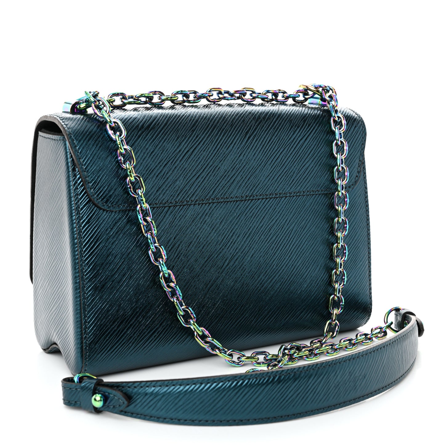 Epi Twist Scarabeo Shoulder Bag MM Blue Boreale