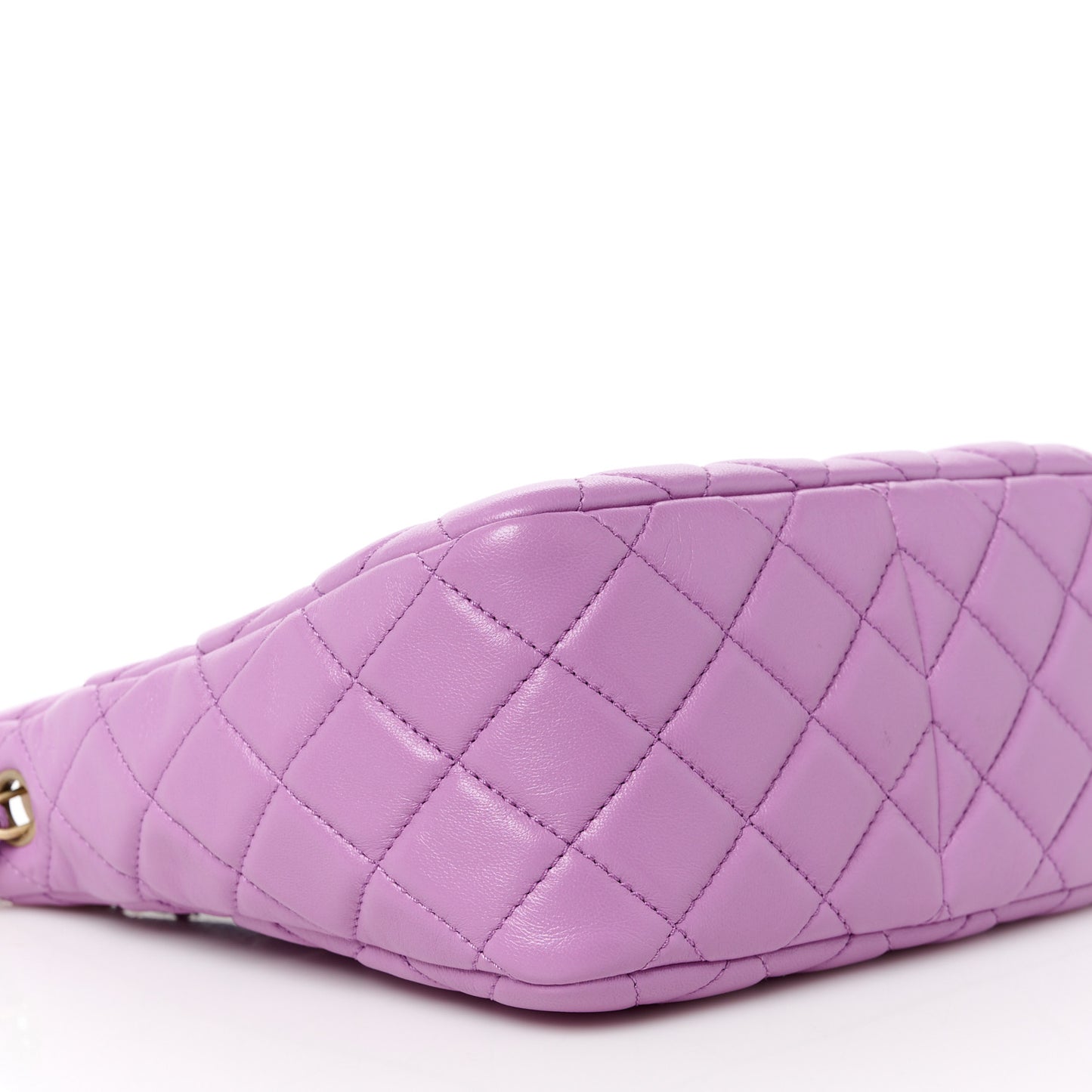 Lambskin Quilted Small Pearl Crush Hobo Purple