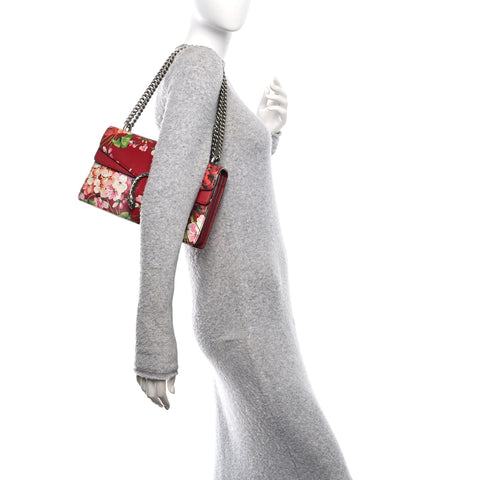 Calfskin Blooms Print Small Dionysus Shoulder Bag Romantic Cherry Multicolor