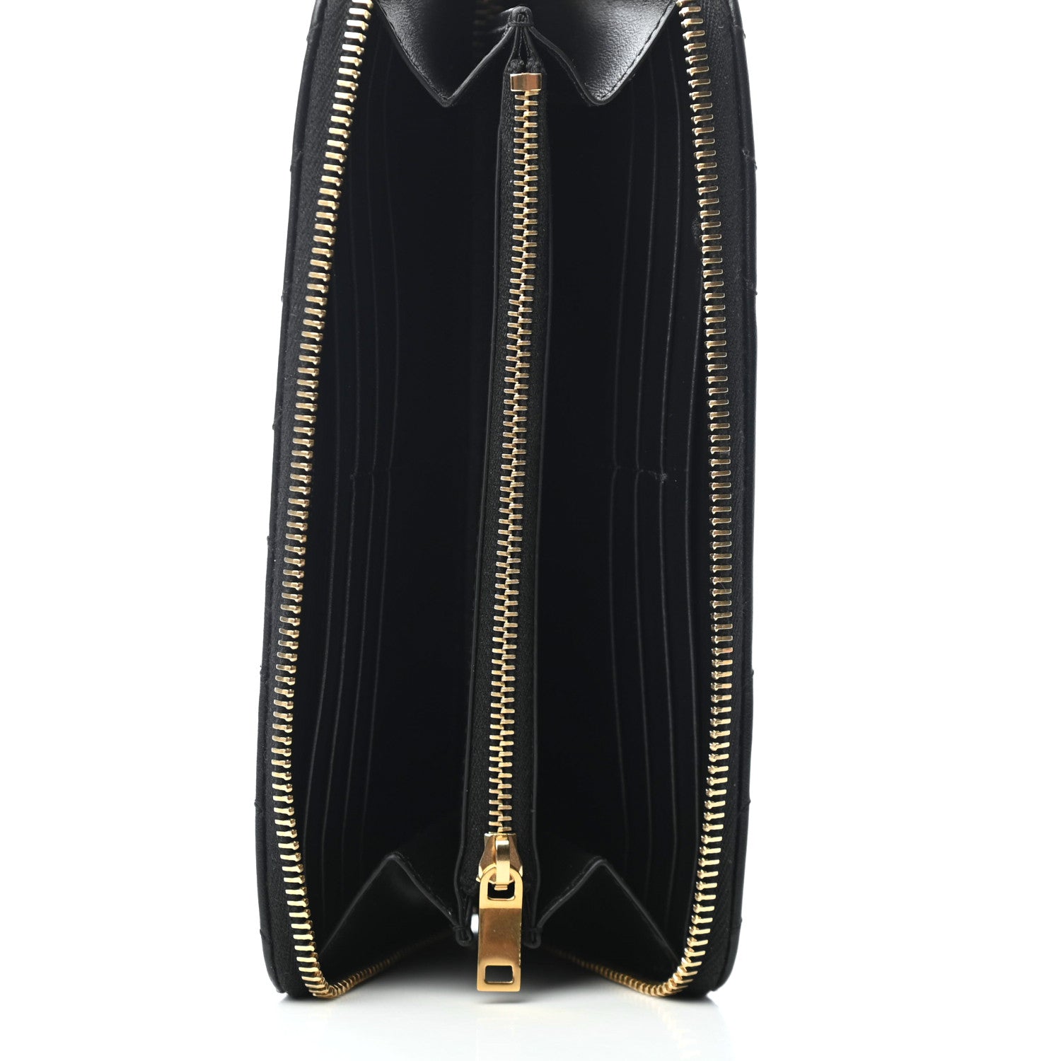 Saint Laurent Calfskin Y Quilted Joan Zip Around Wallet Black 5 of 8
