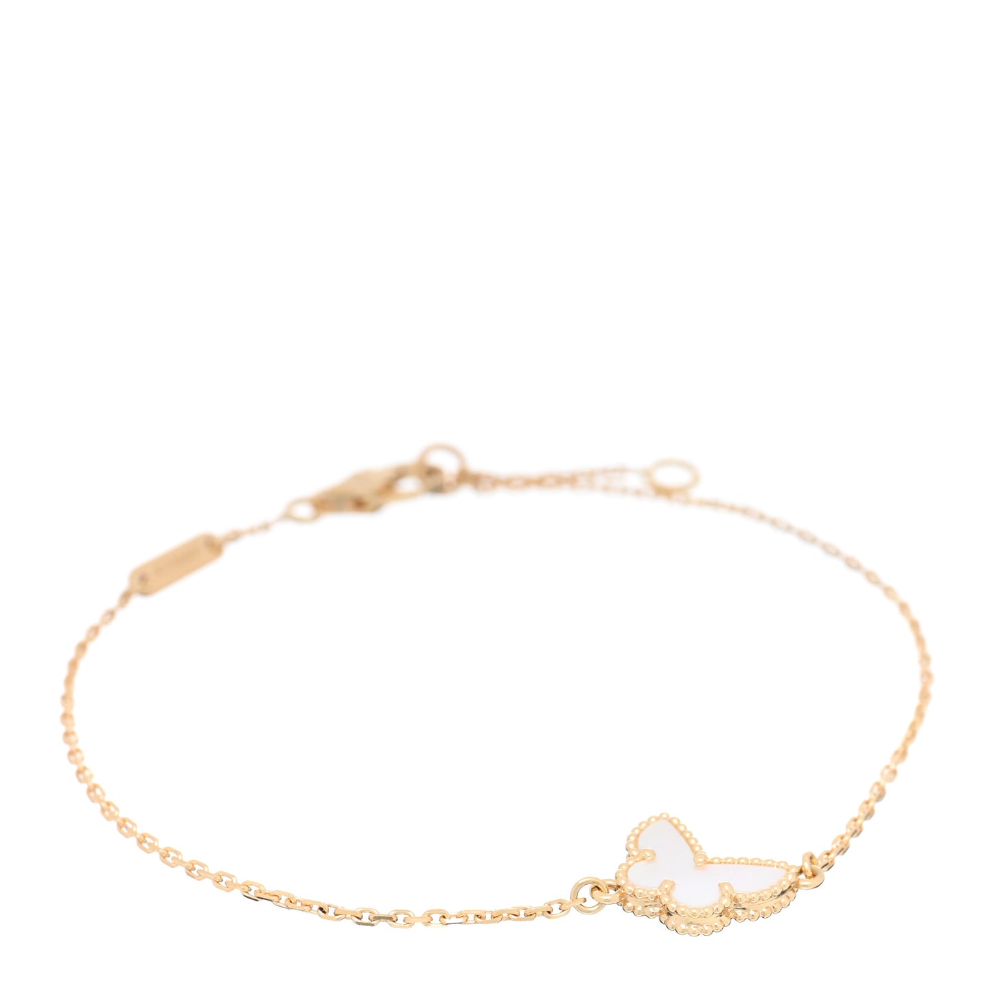 18K Yellow Gold Mother of Pearl Sweet Alhambra Butterfly Bracelet