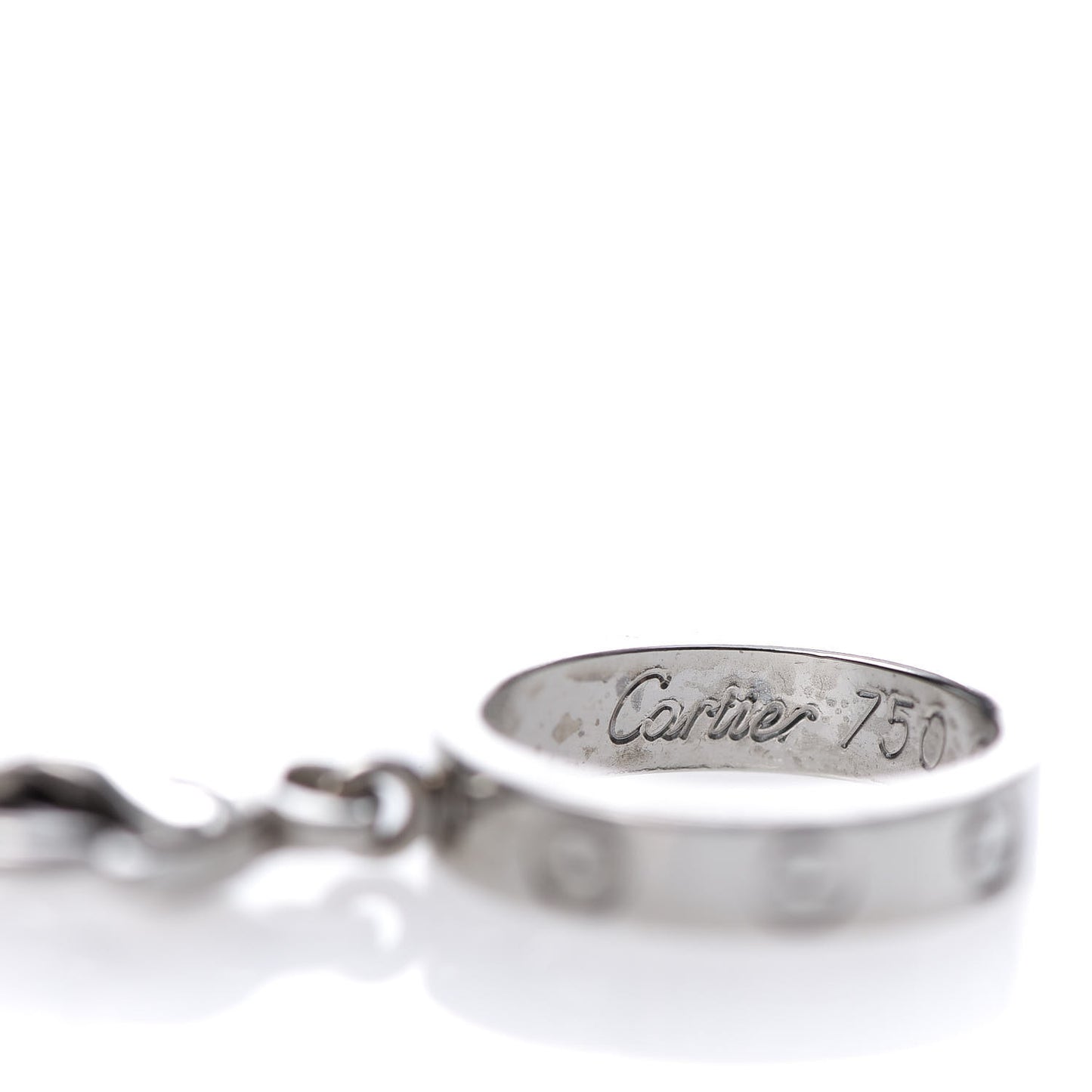 18K White Gold LOVE Ring Charm